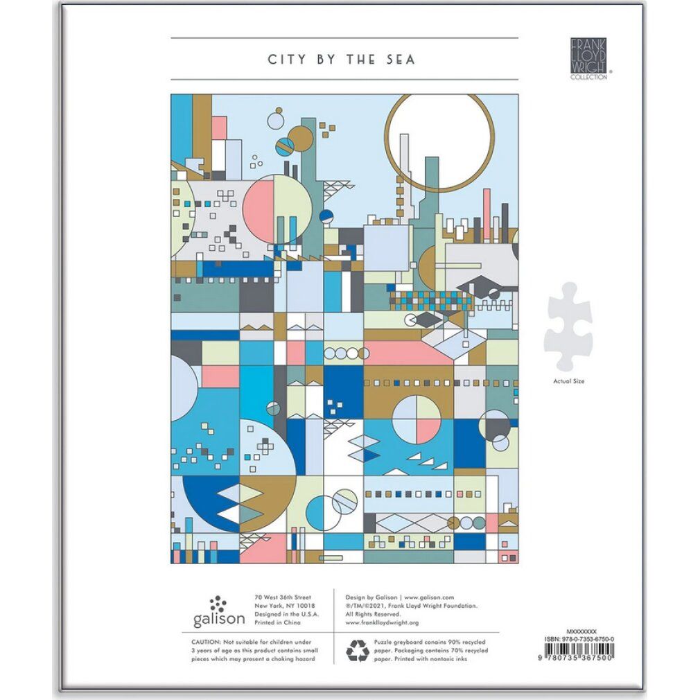 galison Metallic Puzzle di Frank Lloyd Wright: Città sul mare 1000 pezzi