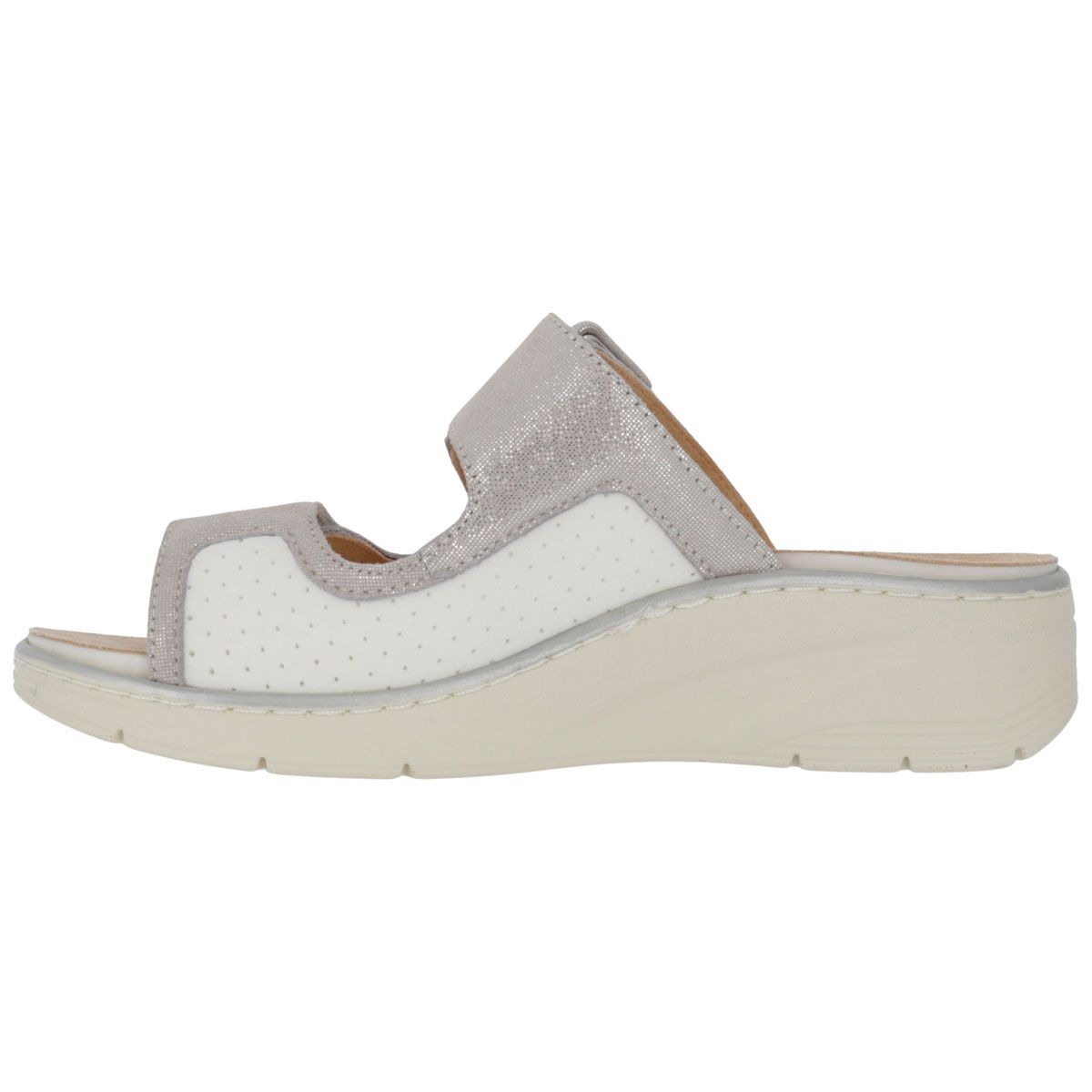 Hergos H5800 - Sabot in pelle e tessuto elasticizzato con plantare estraibile