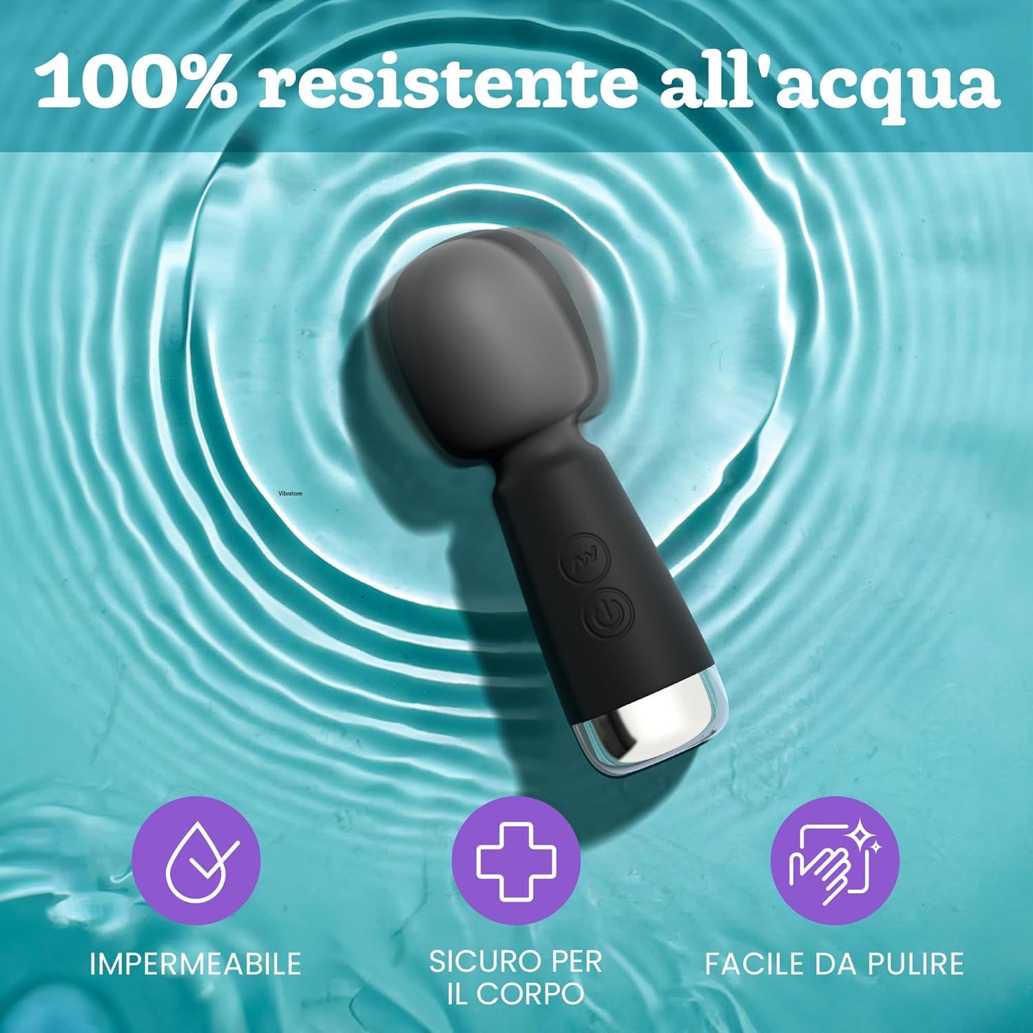 Oliver James Bullet Mini Vibratore, colore nero