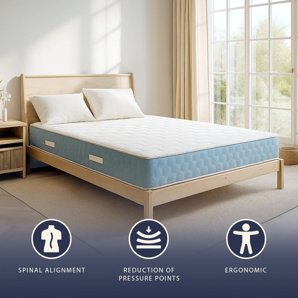 The White Stone Materasso Ortopedico 80x190 cm con Altezza di 21 cm | Ergonomico e Traspirante