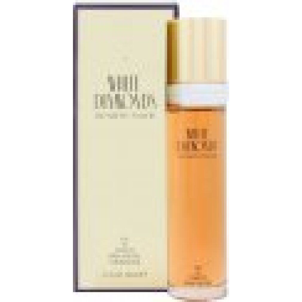 Flacone e scatola White Diamonds Eau de Toilette. Tappo dorato, anello argentato, scritta. Scatola.