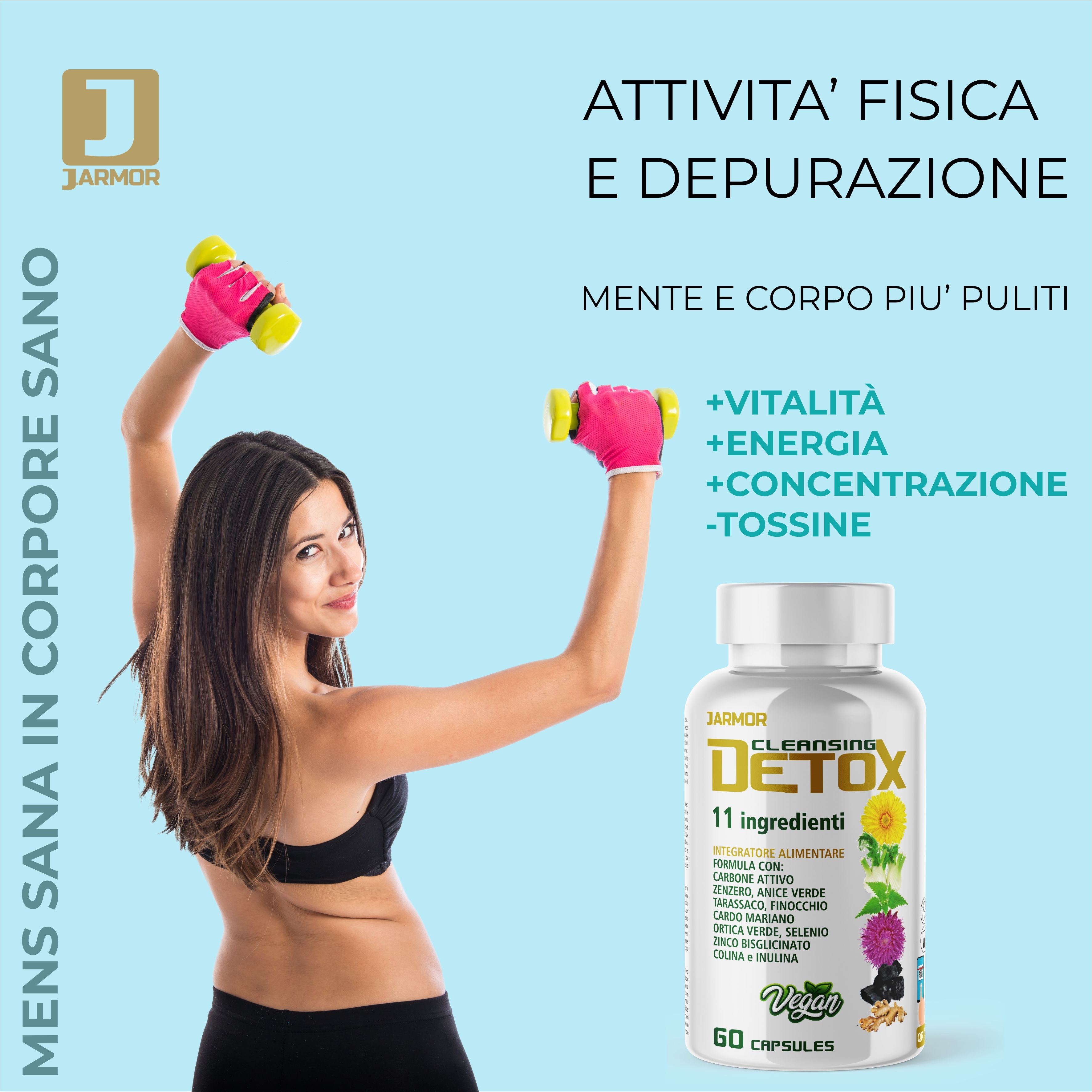 Detox Depura Fegato e Intestino 60 Capsule | Depurativo Fegato, Drenante Forte con Cardo Mariano
