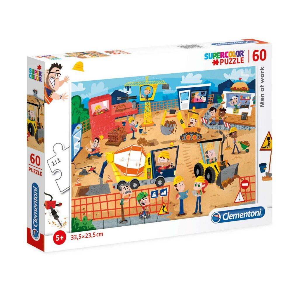 Clementoni 60Pcs Puzzle Uomini al lavoro 26990 X6