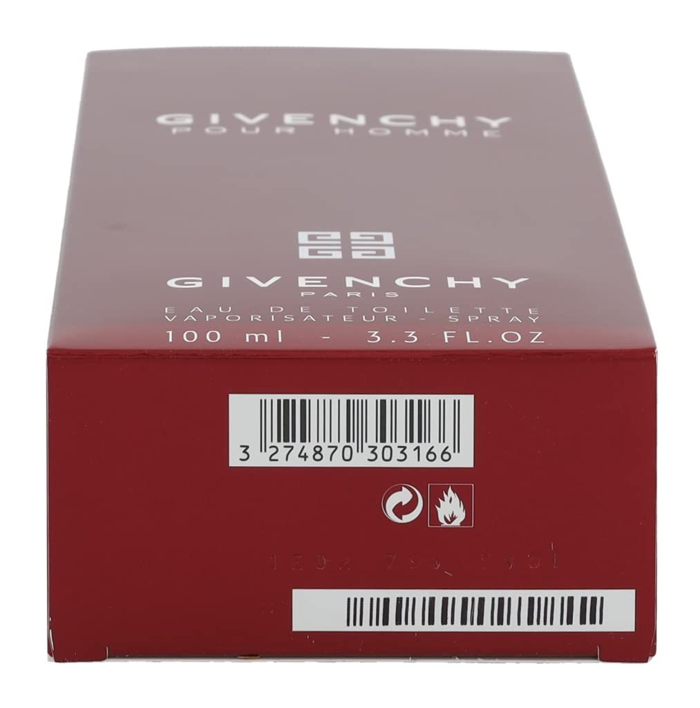 Confezione rossa. Codice a barre, indicazione del volume e loghi. Eau de Toilette.