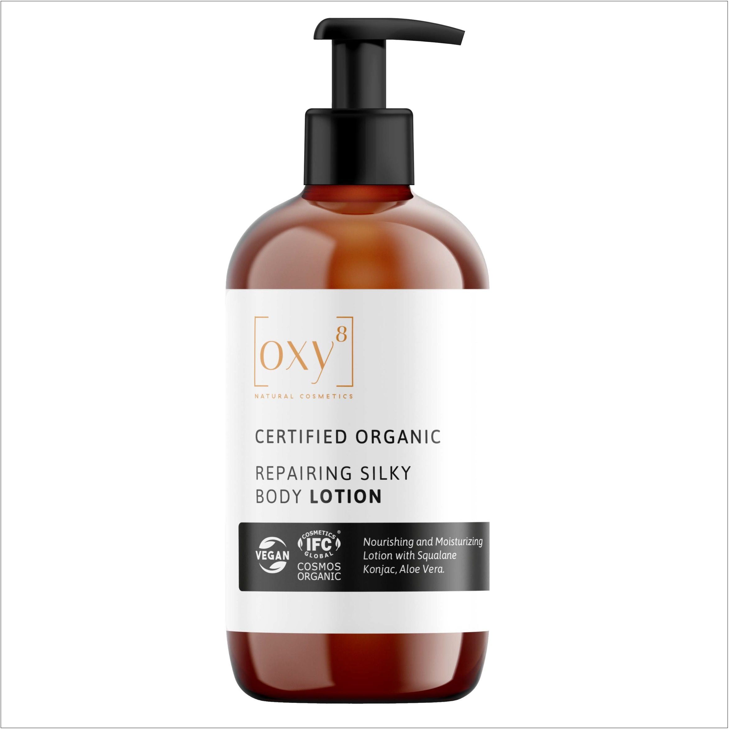 oxy8 Cosmetici naturali REPAIRING SILKY BODY LOTION - Anti Aging. Lenisce le infiammazioni
