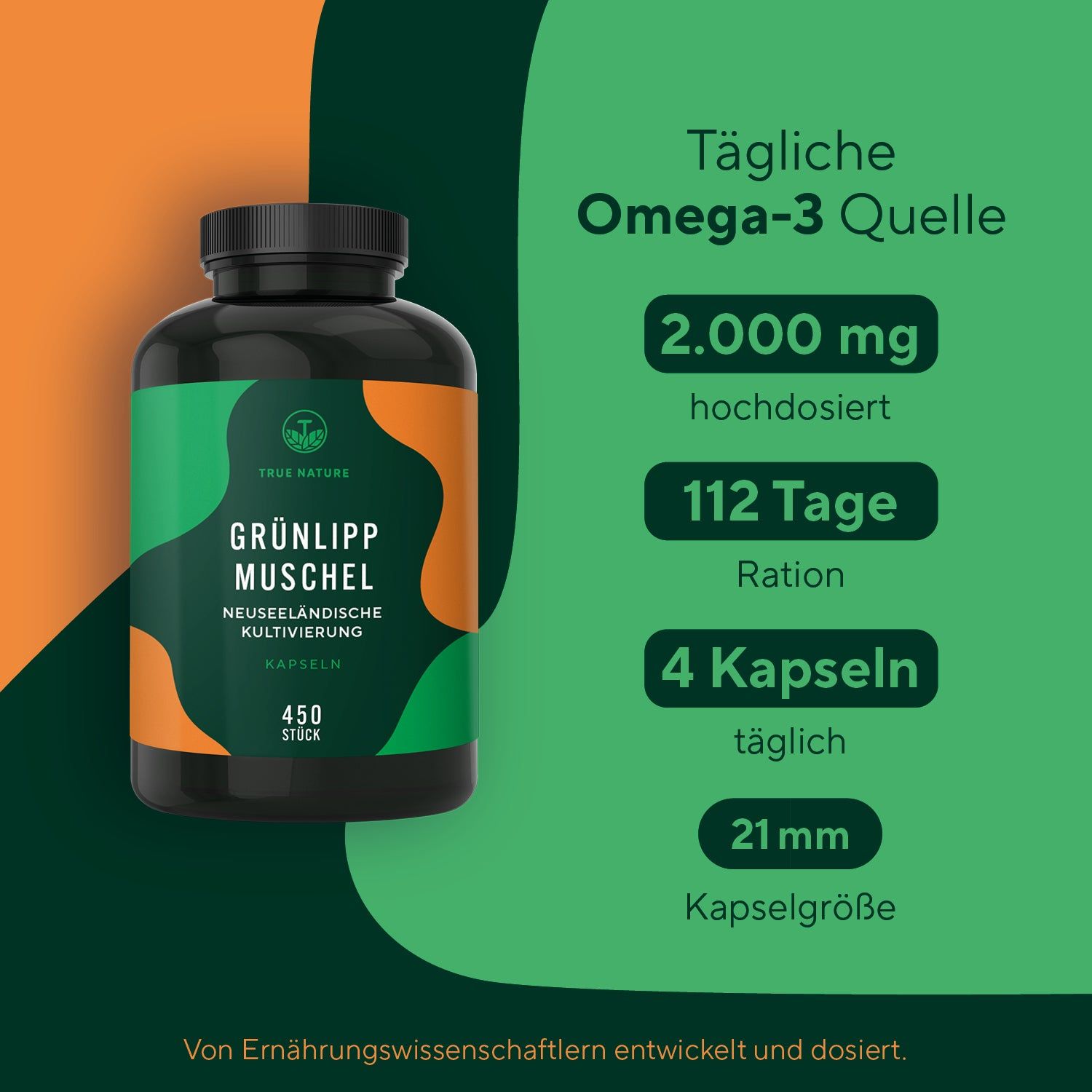Cozza Labbra Verde 5000mg – ECO-VITS Per Articolazioni E Mobilità