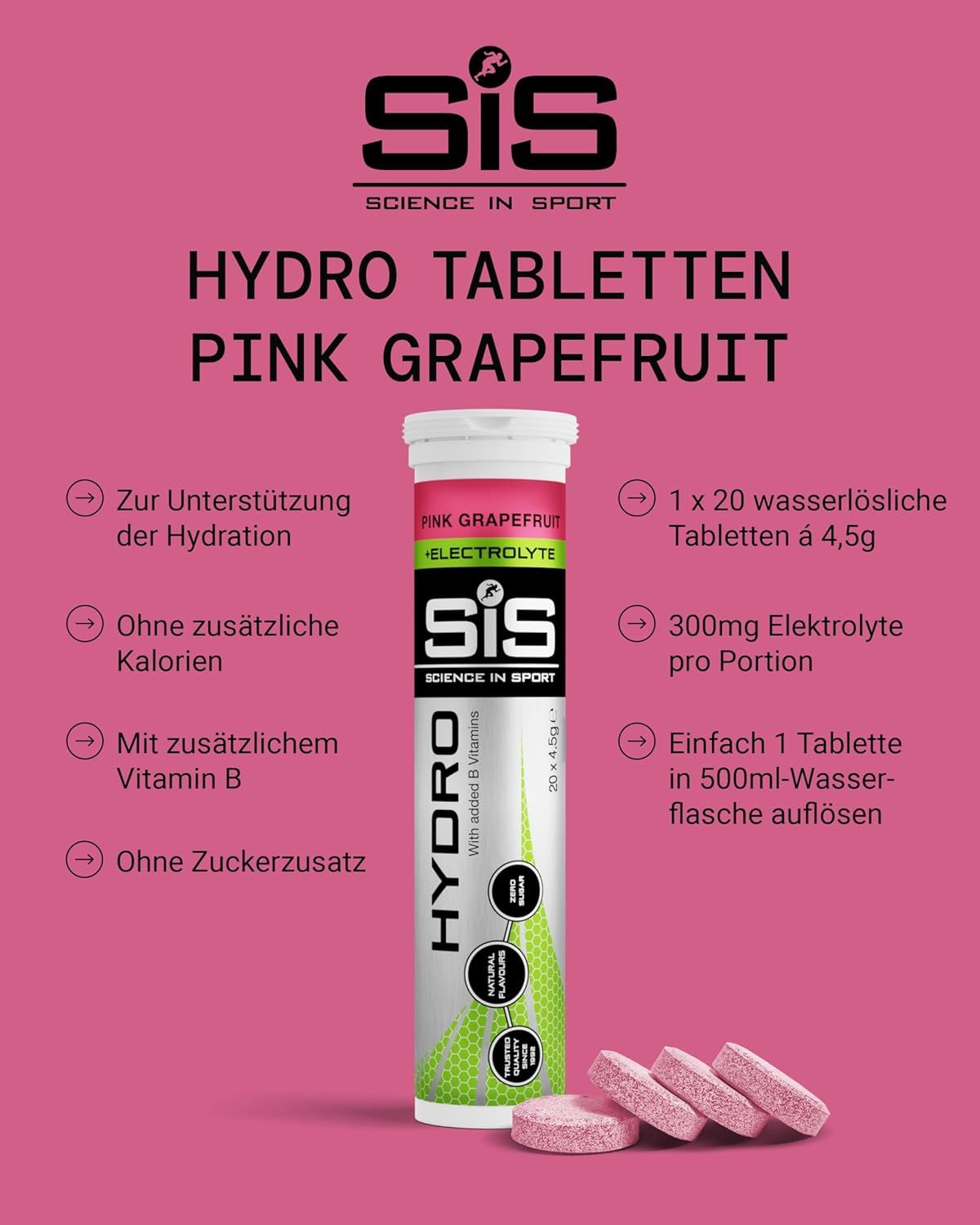 Science in Sport HYDRO Compresse Pompelmo Rosa