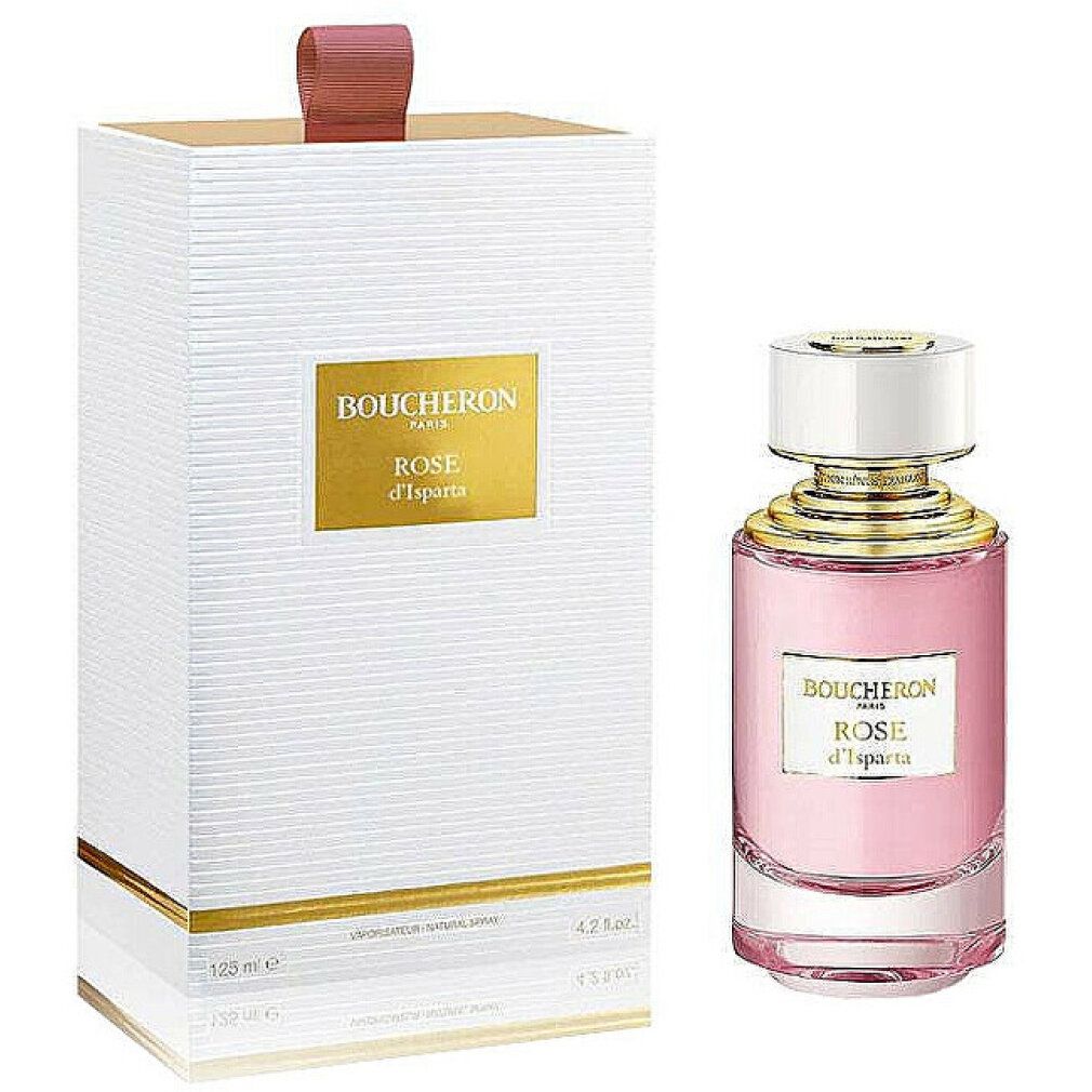 Prodotto e confezione. Flacone con liquido rosa, tappo bianco, collo dorato. Confezione: bianca, etichetta dorata, scritta.