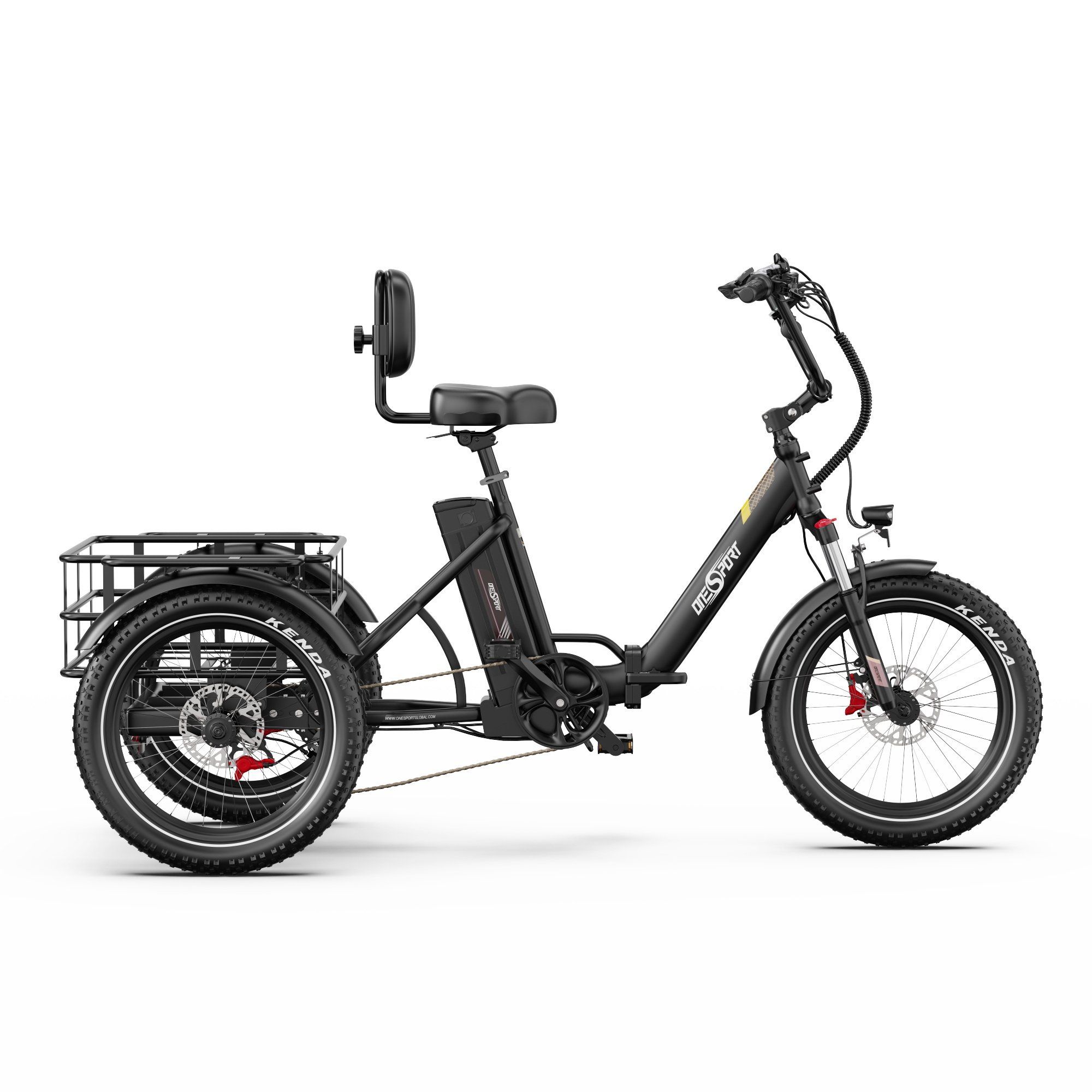 ONESPORT OT30 PRO Triciclo elettrico cargo con motore da 500 W e batteria da 48 V 18 Ah