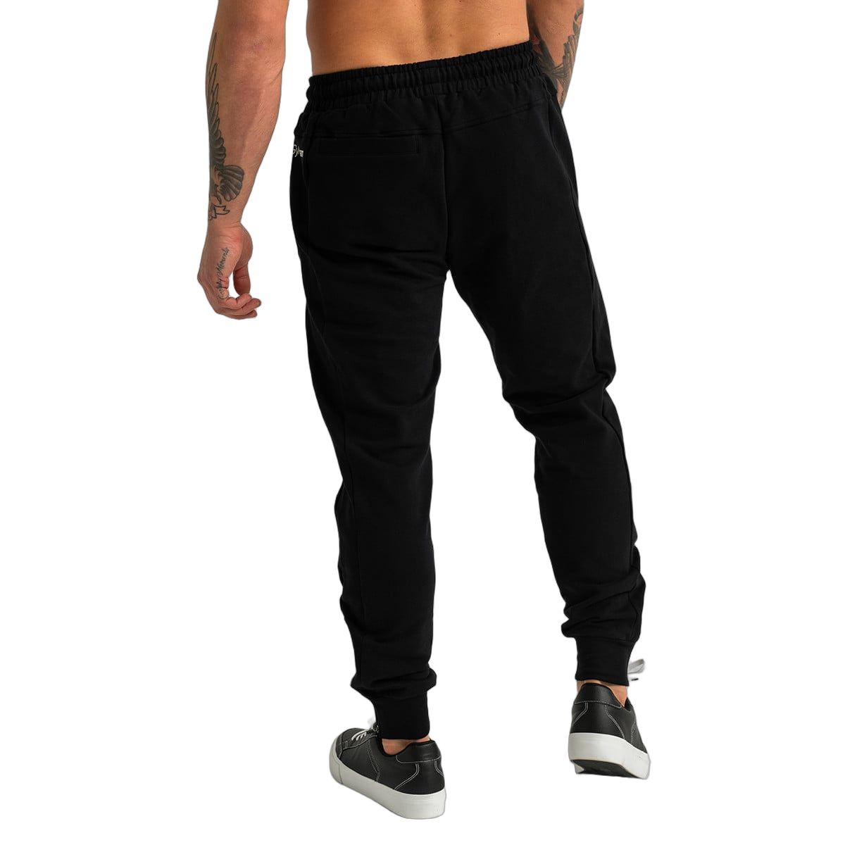 GymBeam Joggers uomo Limitless Black slim con coulisse e tasche zip