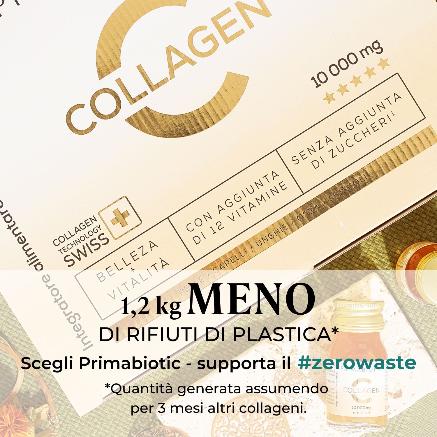 Primabiotic Collagen - Alta Qualità [10.000 mg] 95% di assorbimento, 30 bottiglie da 30 ml, 900 ml