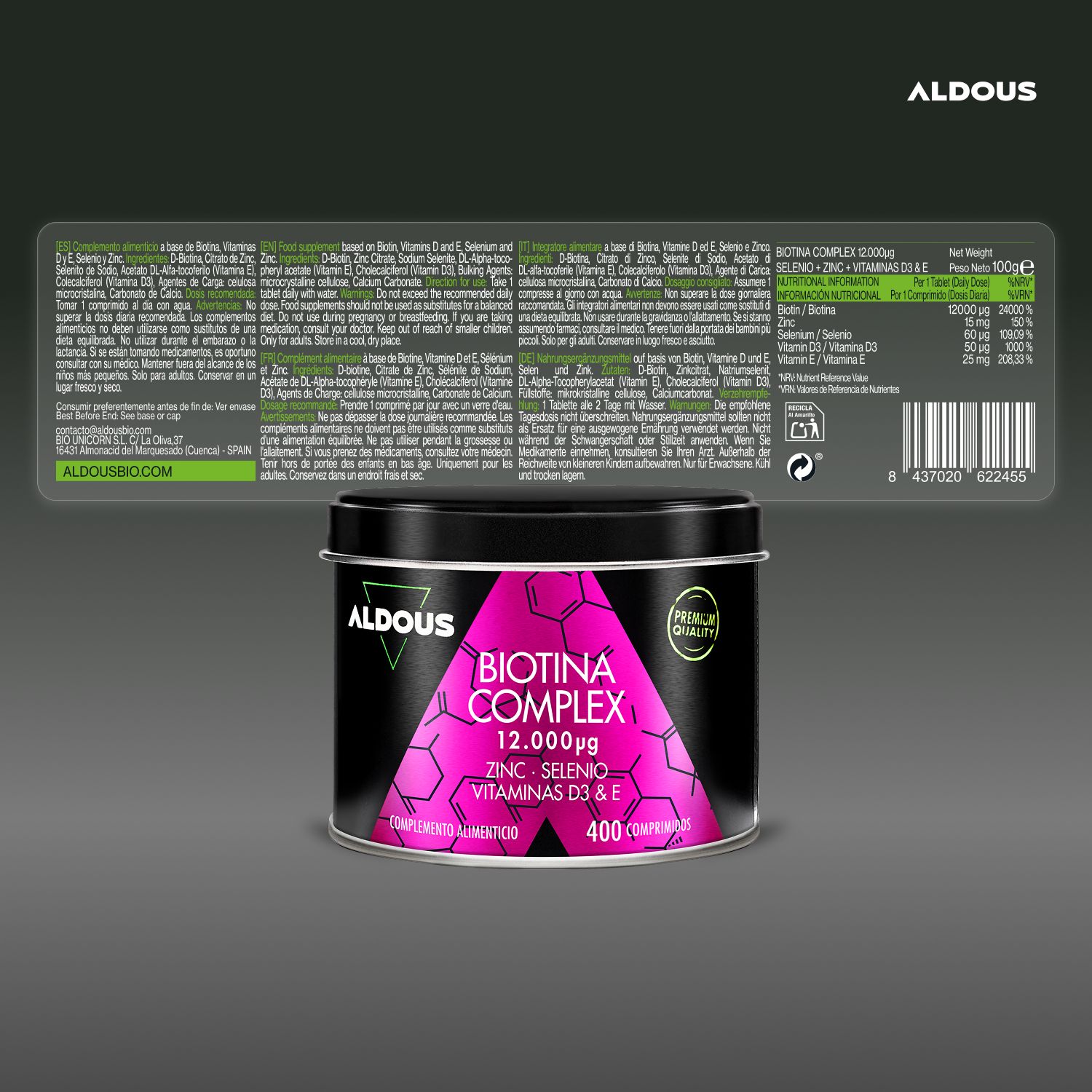 Aldous - Biotina - Capelli, Pelle e Unghie