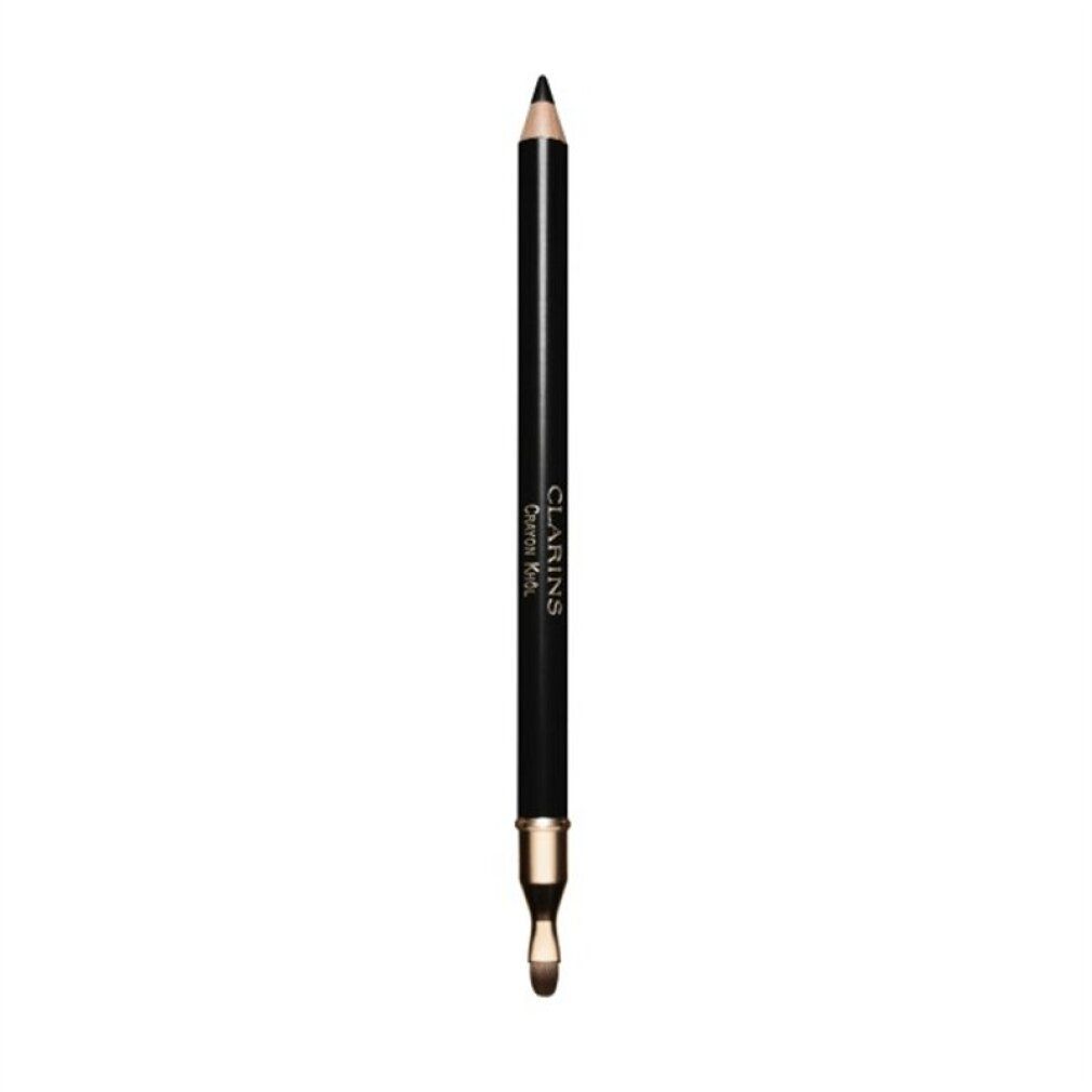 Matita khôl nera con estremità dorata. Scritta: Clarins.
