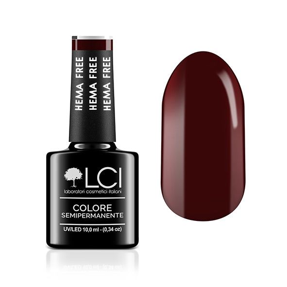 LCI Cosmetics - Smalto Semipermanente - Hema Free LCI - Rouge Noir Rosso/Marrone
