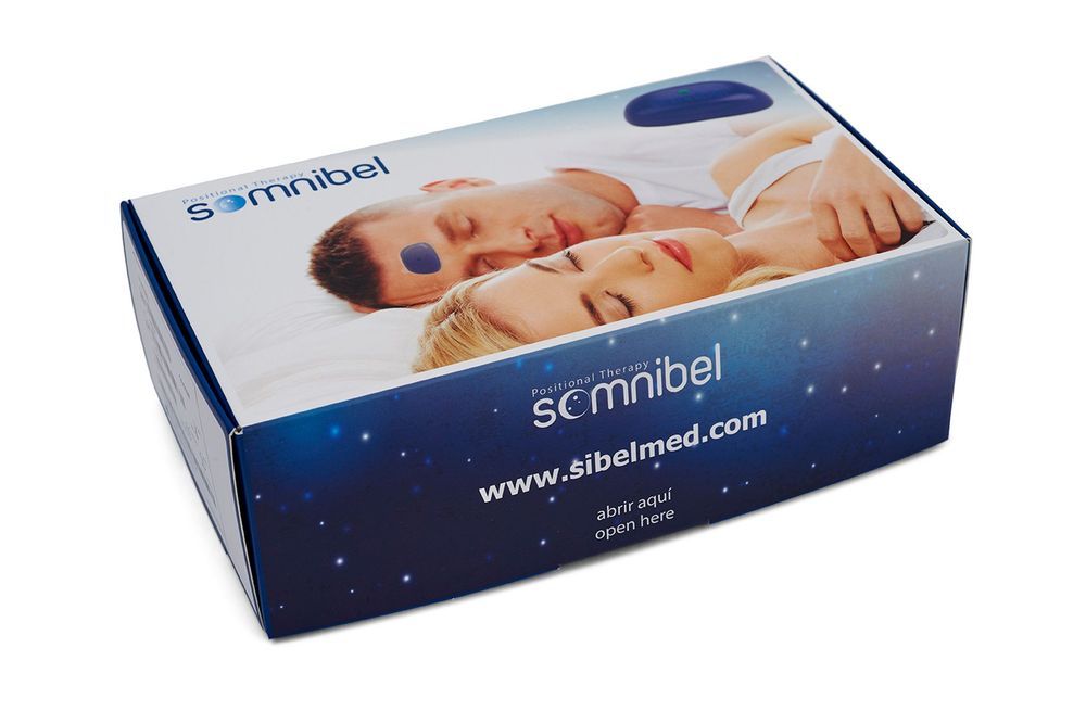 Confezione con immagine del prodotto. Scritte 'somnibel' e 'sibelmed'.