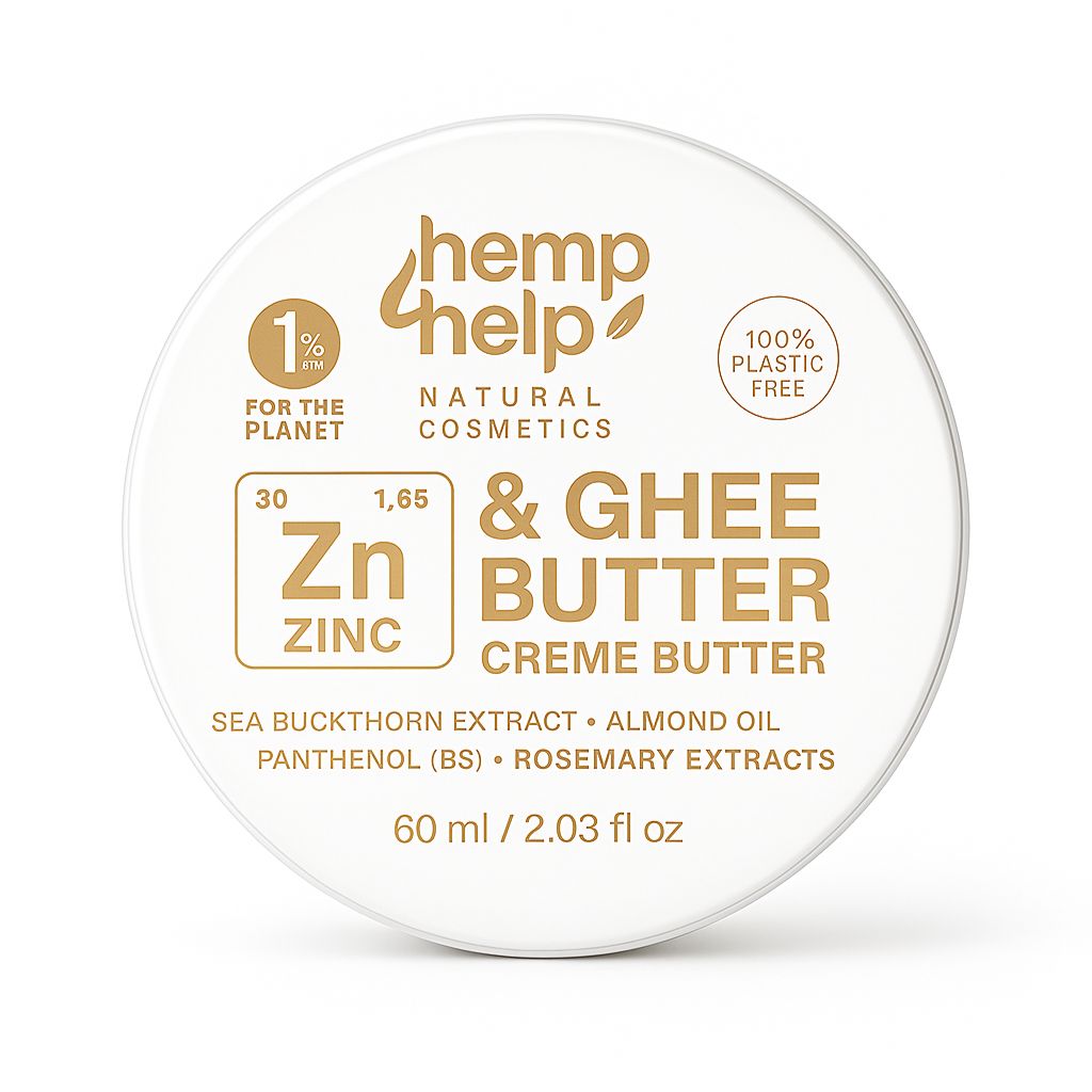 H4H Naturals® Crema Zinco & Burro Ghee – trattamento lenitivo per pelle irritata