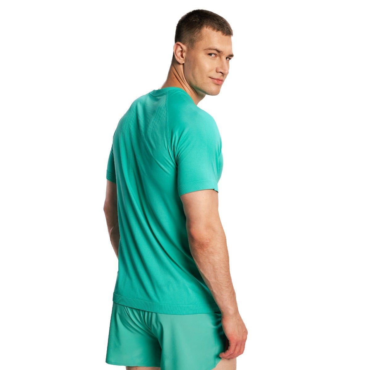 GymBeam T-shirt uomo Pulse X Running in nylon verde