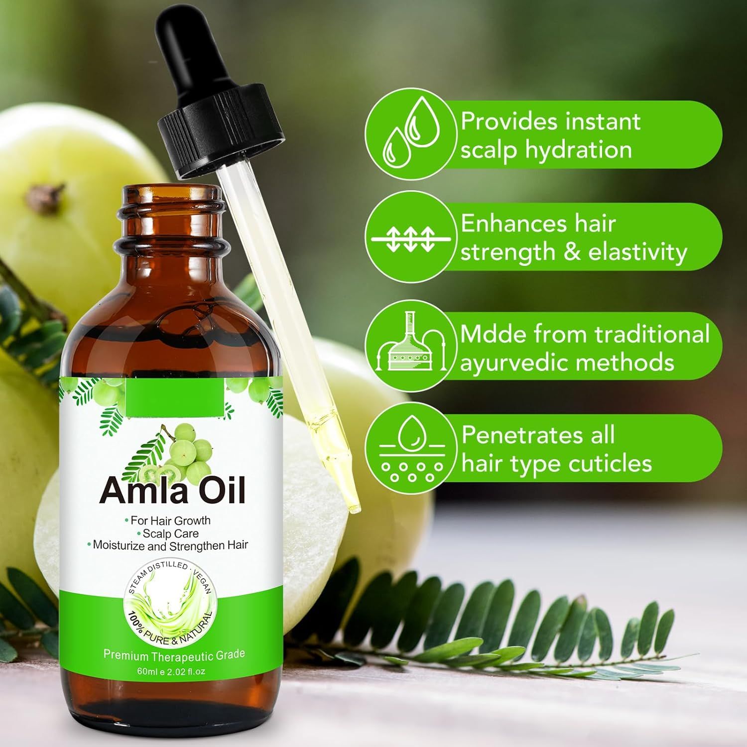 Zoxpm Olio per Capelli Amla