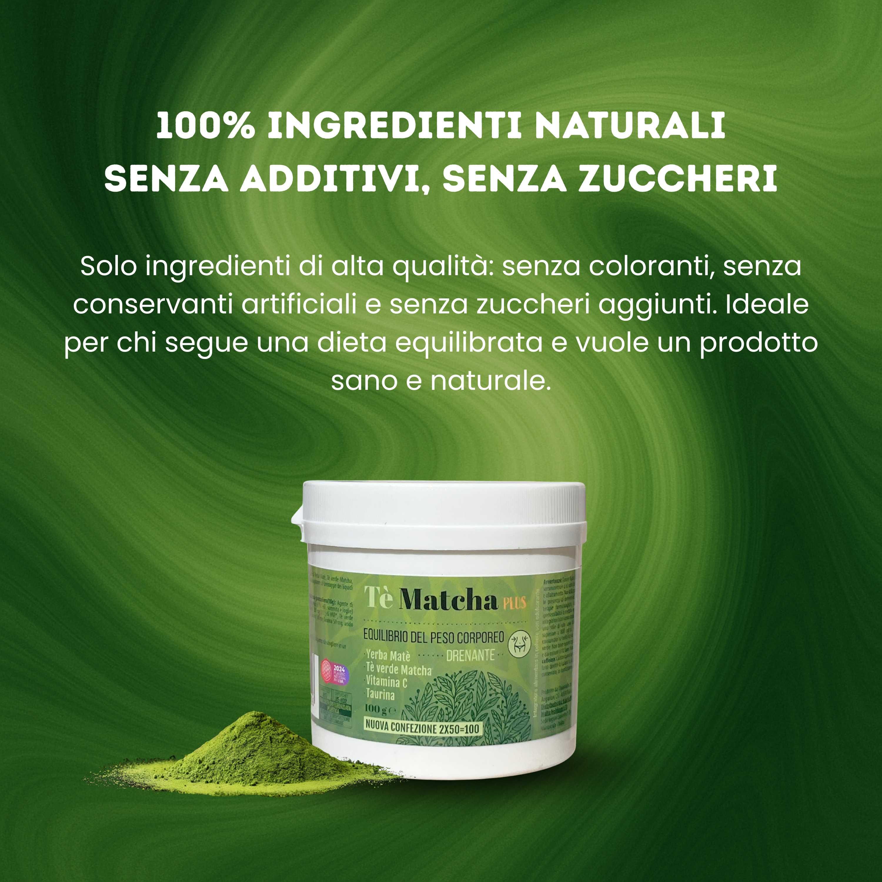 Aloha labs Tè Matcha PLUS Integratore Alimentare Drenante e Metabolico