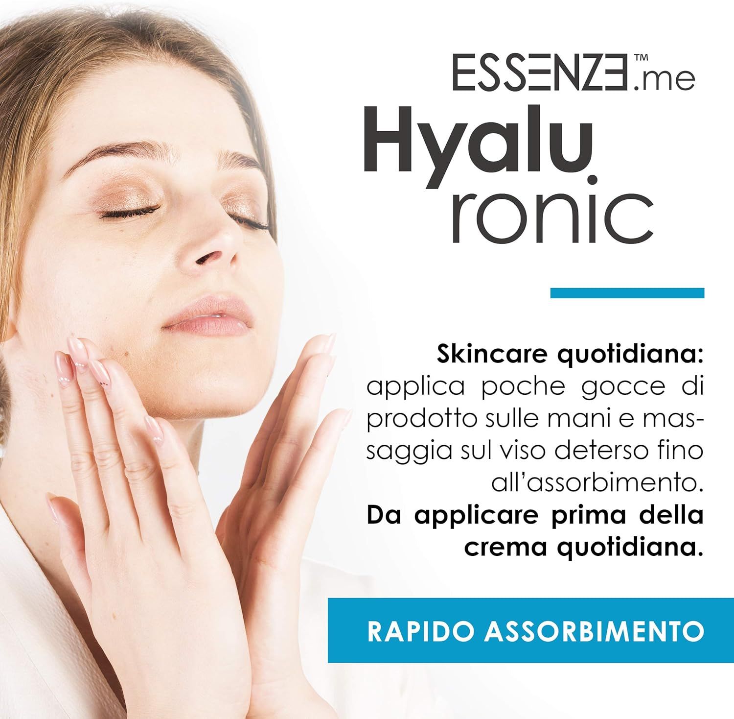 Essenze.me Siero Viso Acido Ialuronico + Niacinamide + Pantenolo B5 - 30ml