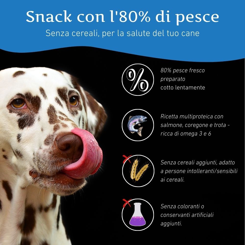 Wildfang - Snack con 80% di pesce - Senza cereali