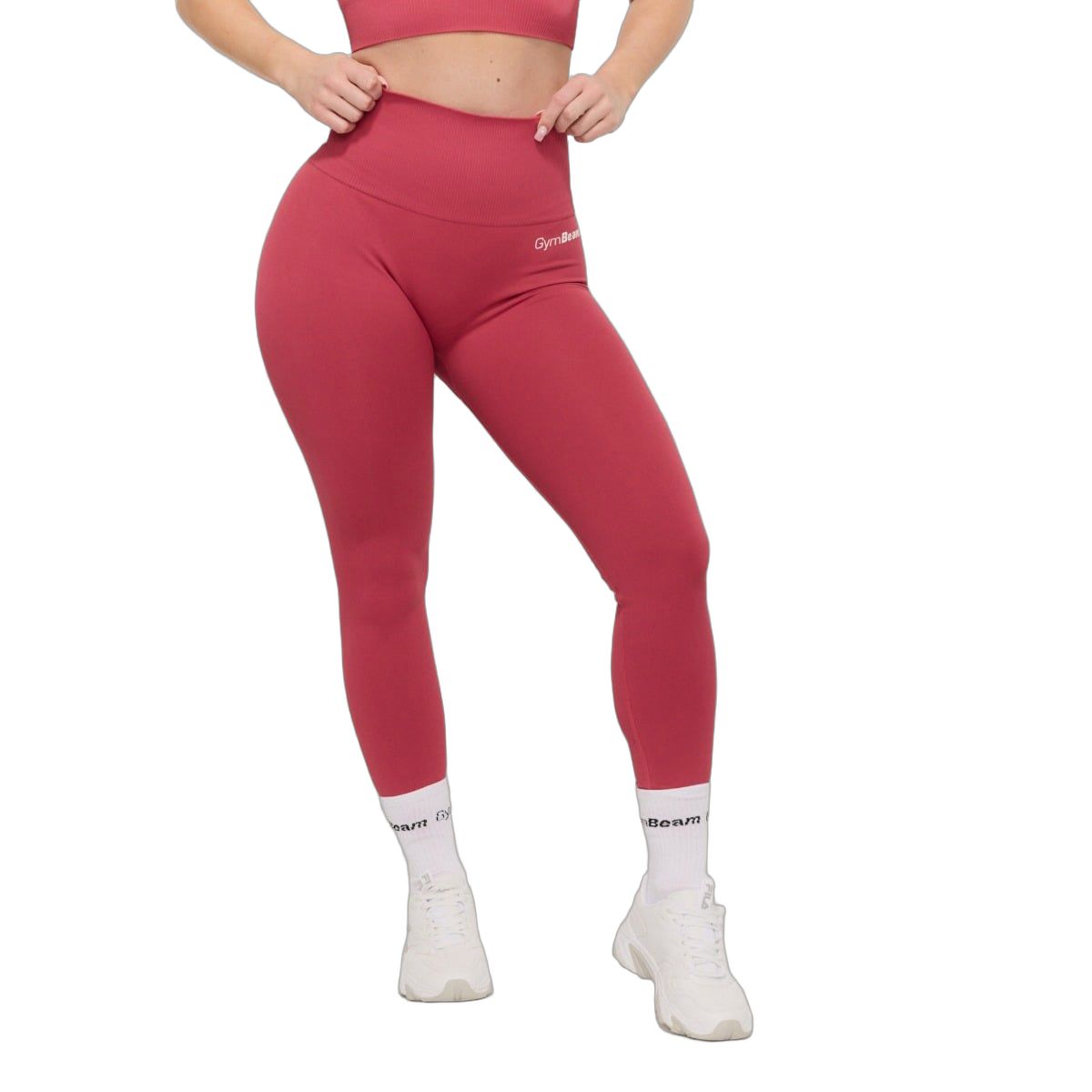 GymBeam Leggings donna GymBabe senza cuciture a vita alta Bloom