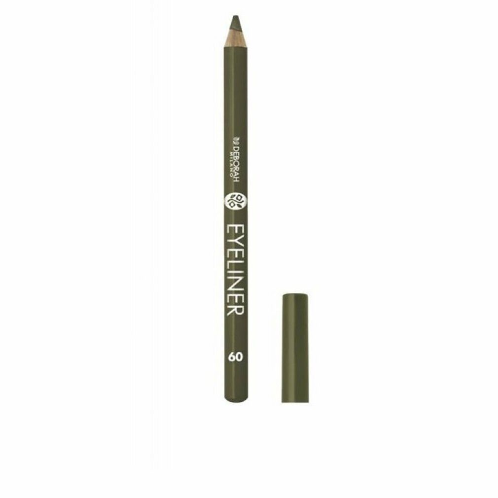 Matita eyeliner verde con cappuccio. Scritta: Eyeliner, 60. Marchio: Deborah Milano.