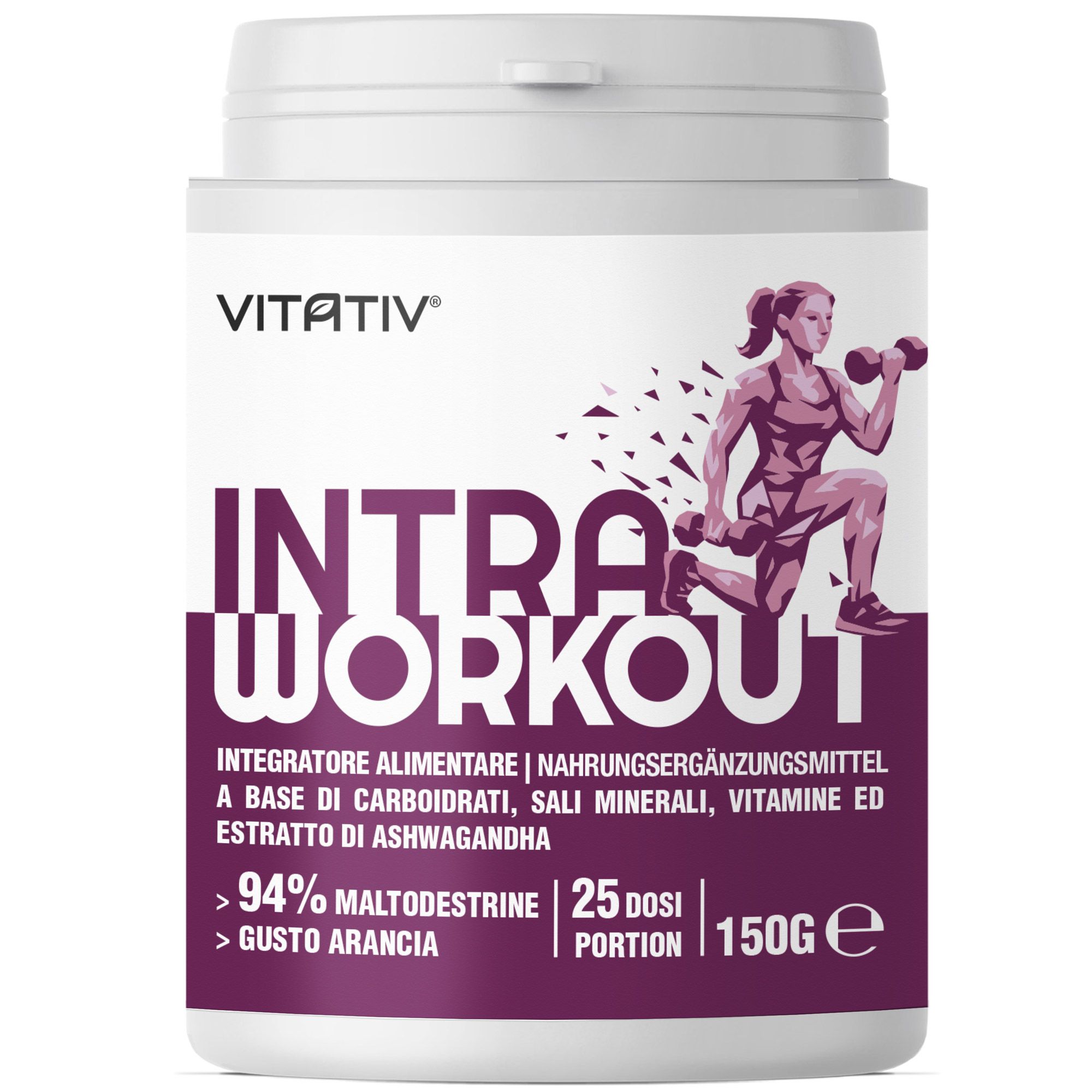 VITATIV® Intra Workout Donna in Polvere con Maltodestrine, Ashwagandha, Minerali e Vitamine - 150 g