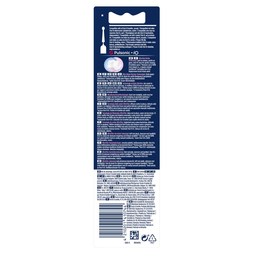 Braun Oral-B Testine di Ricambio Sensitive Clean 8 Pezzi