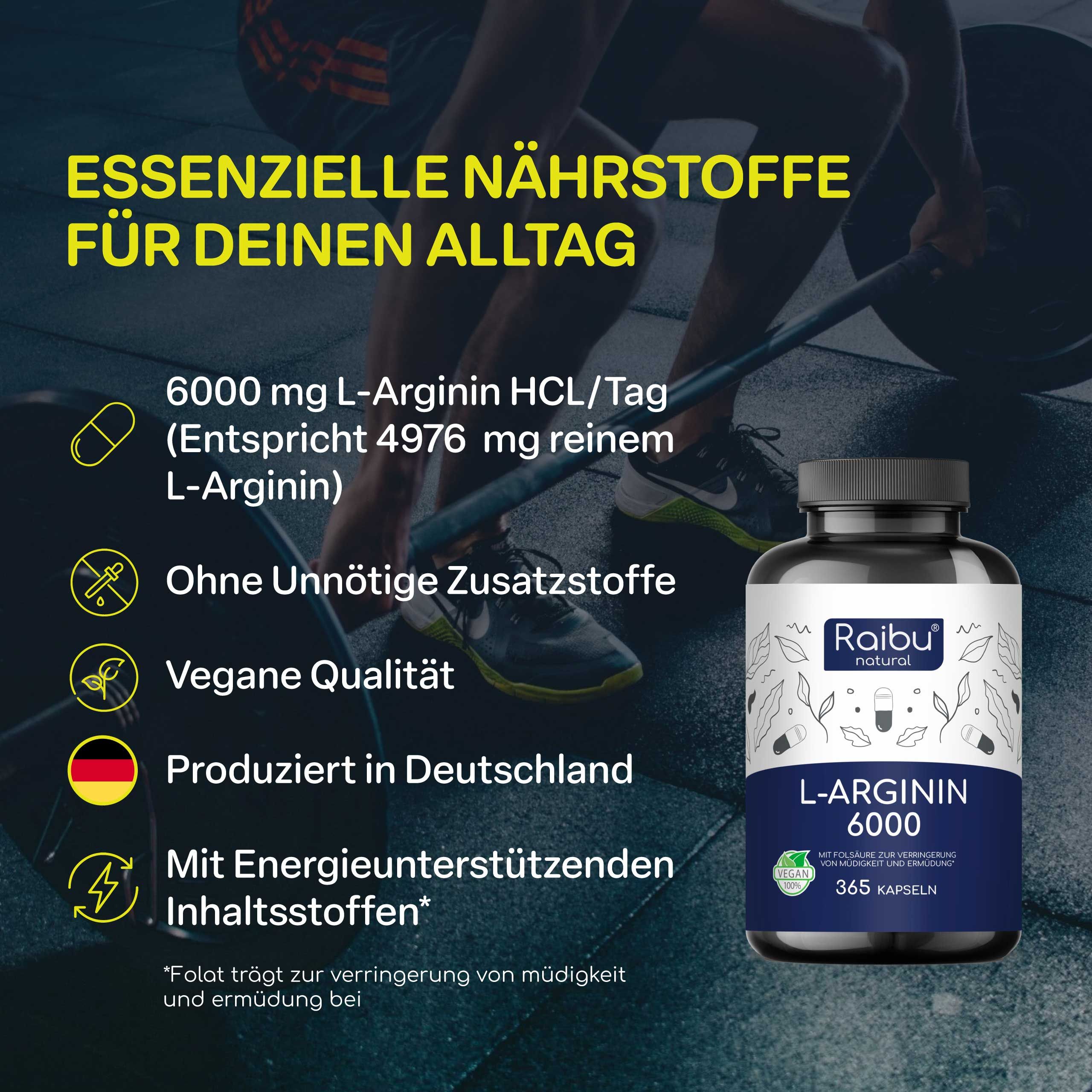 RAIBU L-Arginina Capsule ad Alto Dosaggio