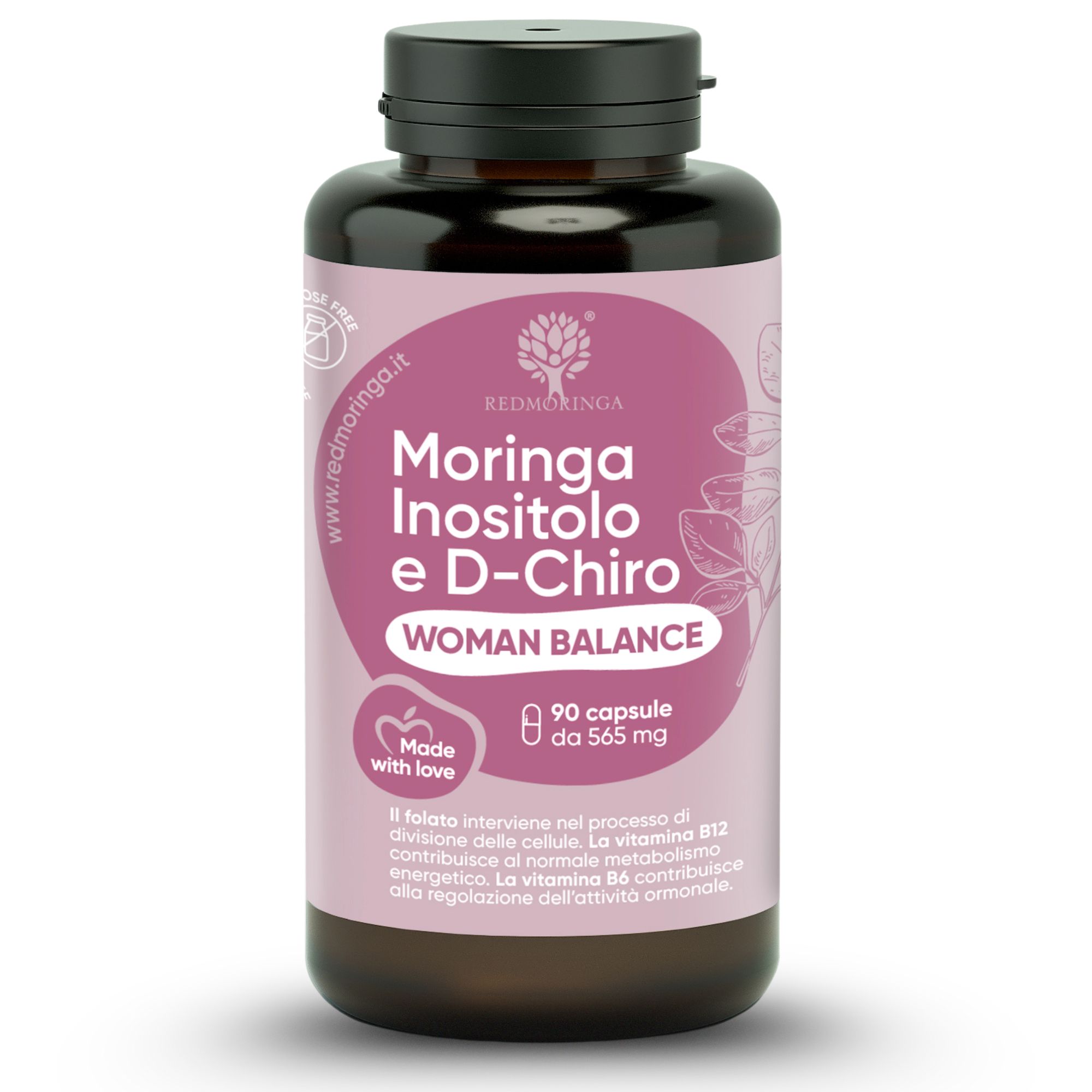 RedMoringa WOMAN BALANCE  90 Capsule - Myo Inositolo + D Chiro Inositolo