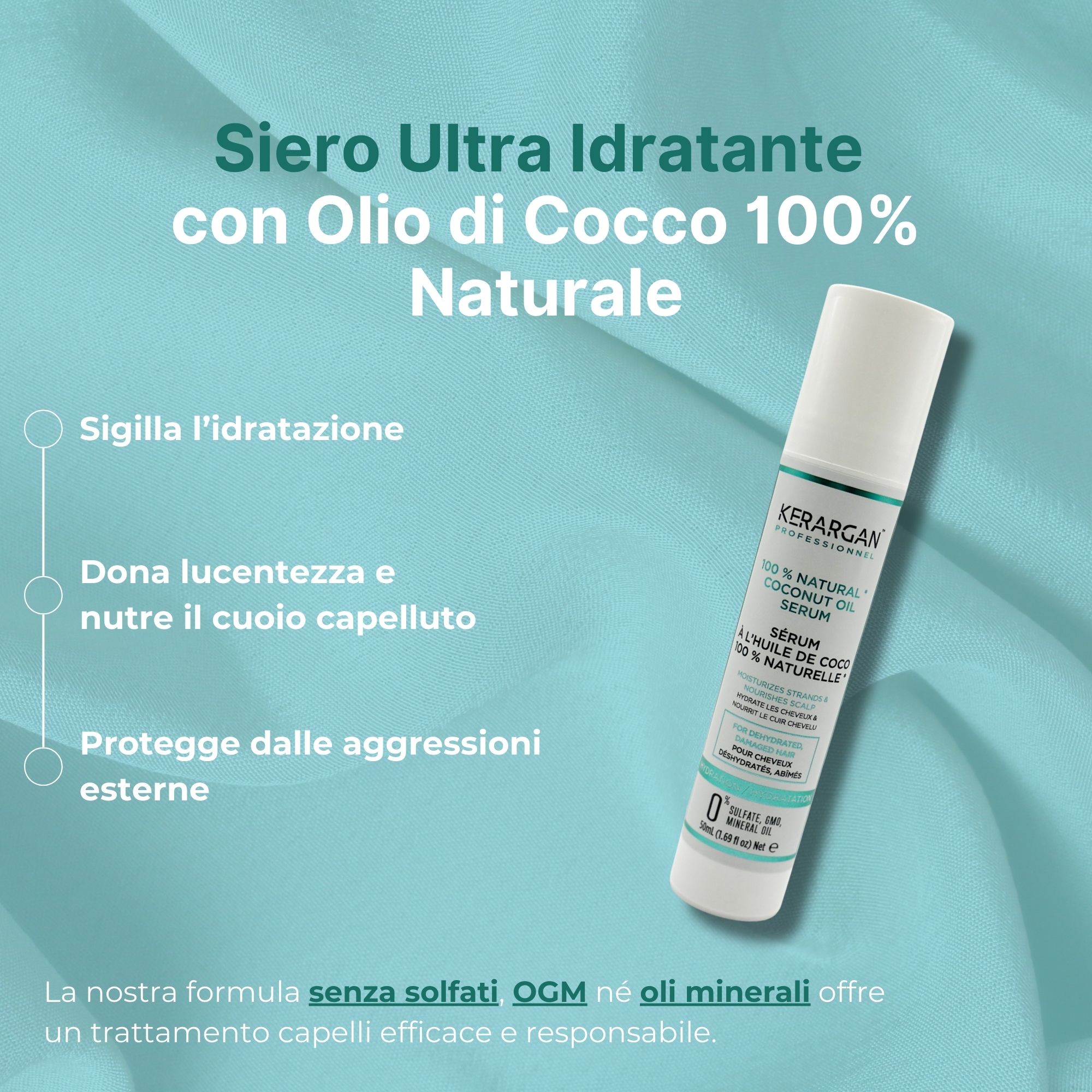 Kerargan - Siero Idratante all’Olio di Cocco