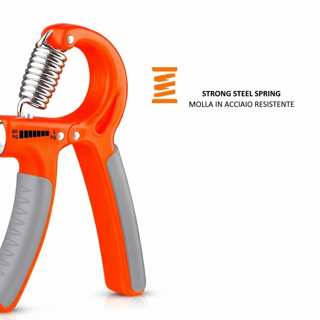 Allenatore manuale Hand Grip Regolabile 5 – 60 Kg  2 pz