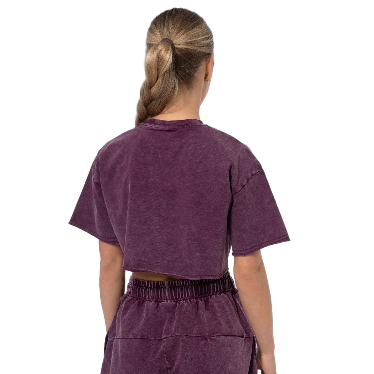 GymBeam Crop top donna oversize Abyss Raisin