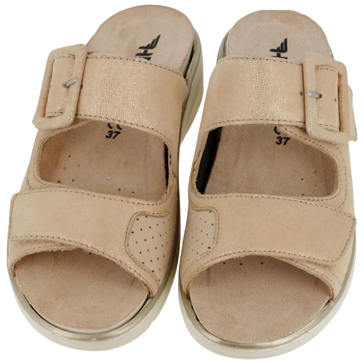 Hergos H5800 - Sabot in pelle e tessuto elasticizzato con plantare estraibile