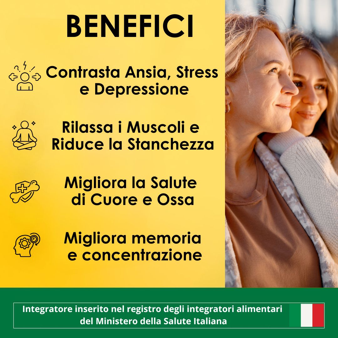 PHARMA INTEGRATORI Integratore Magnesio Bisglicinato con vitamina B6, vitamina B1, vitamina B5