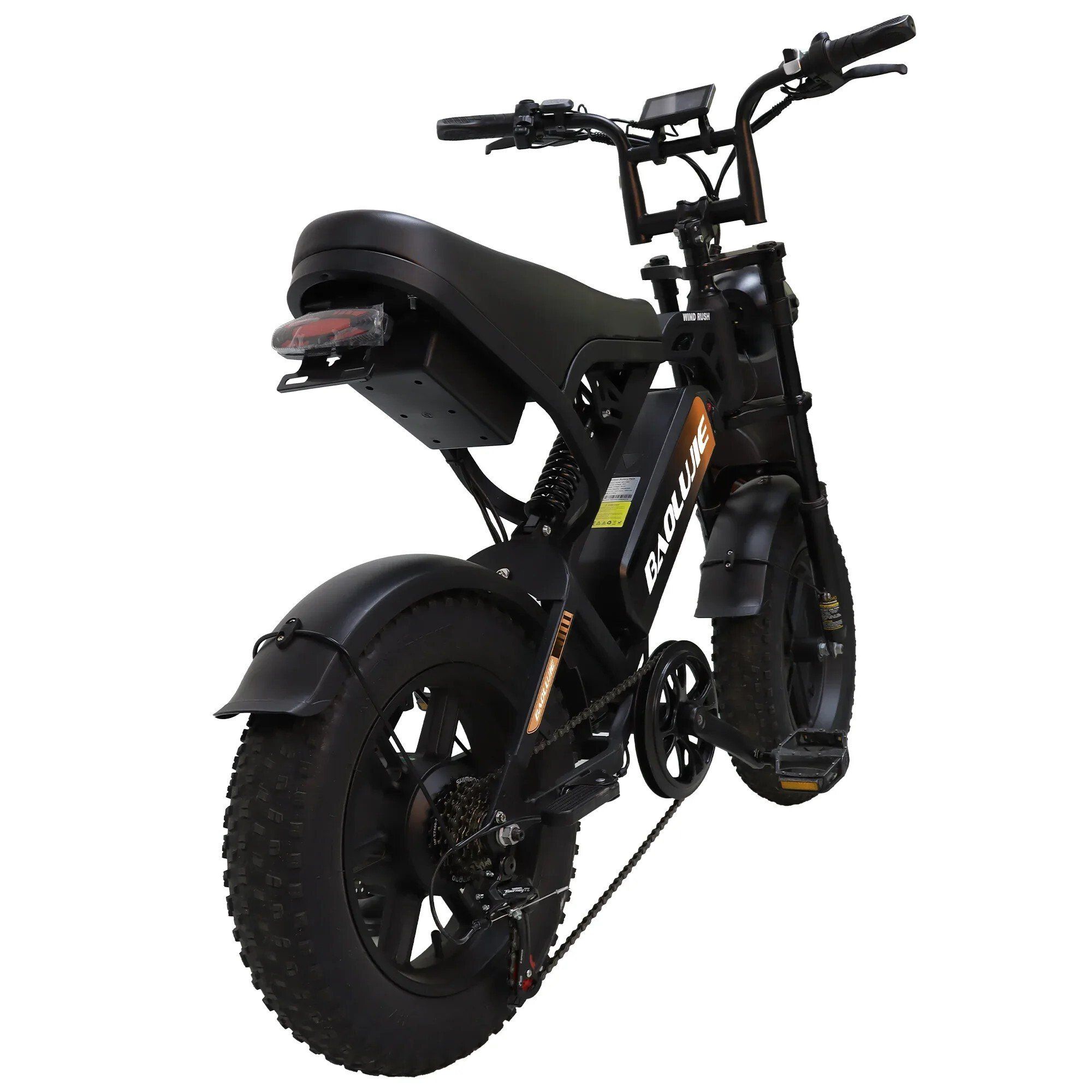 BAOLUJIE F2 Bici Elettrica Full Suspension, 48V 13Ah, 16"x4.0"