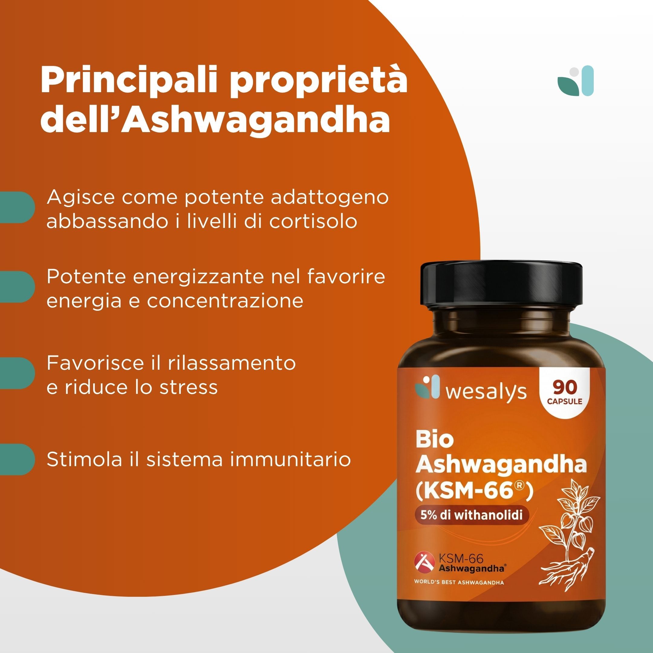 Ashwagandha Bio KSM-66® per il Benessere Fisico e Mentale