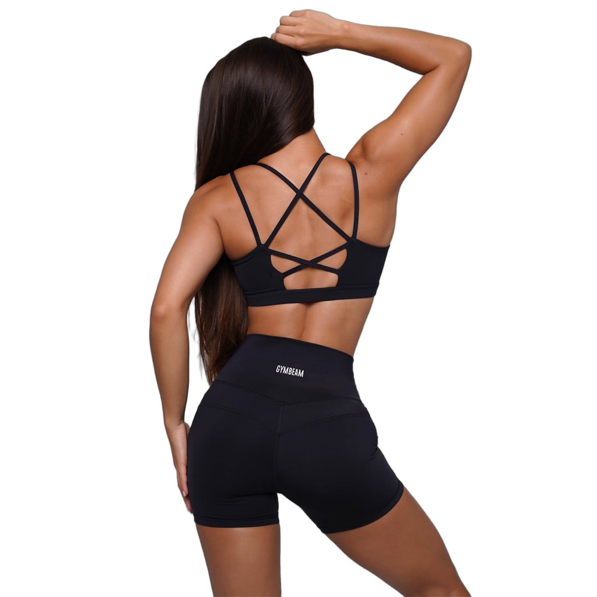 GymBeam Pantaloncini donna FIT slim a vita alta Black