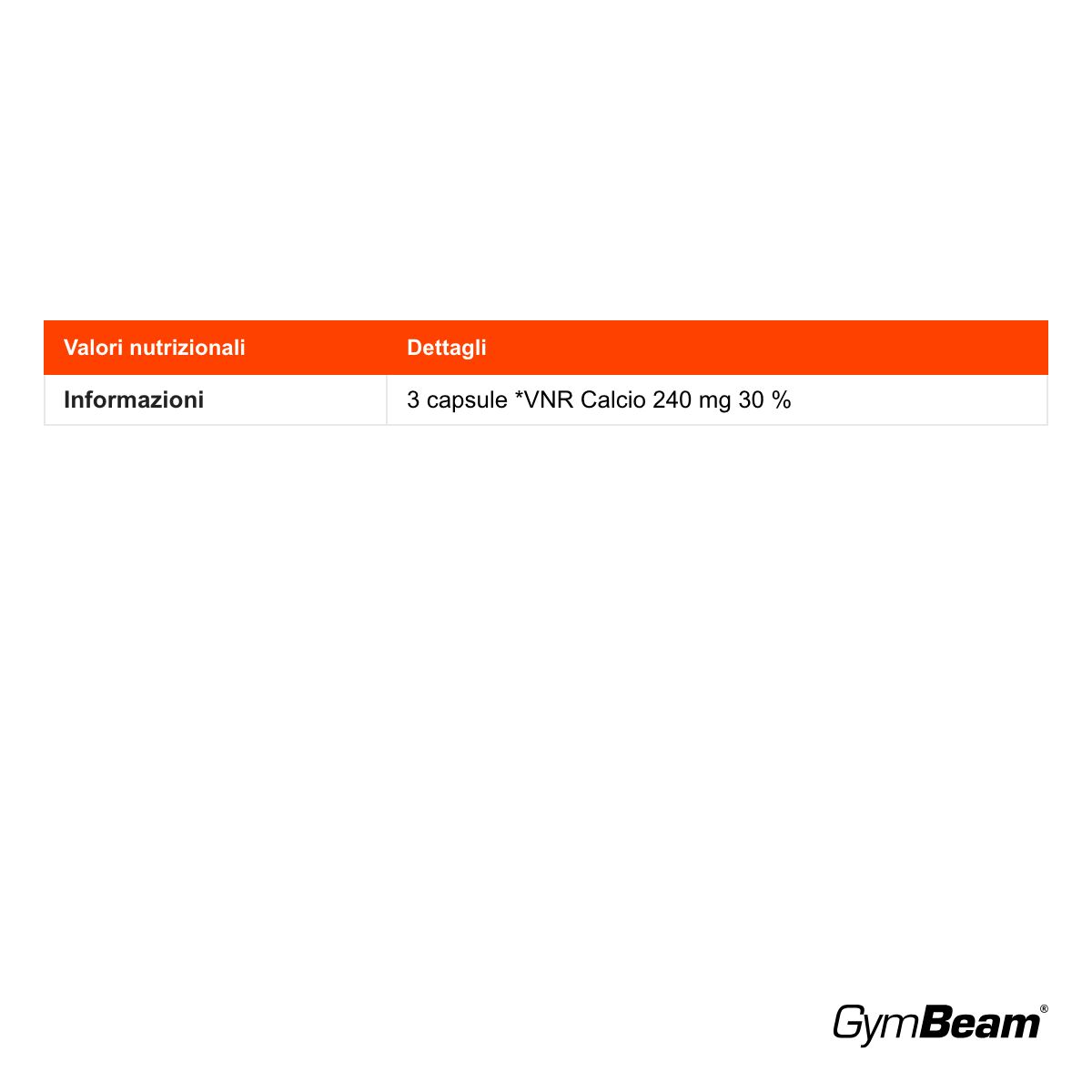 GymBeam Lattato di Calcio capsule metabolismo energetico