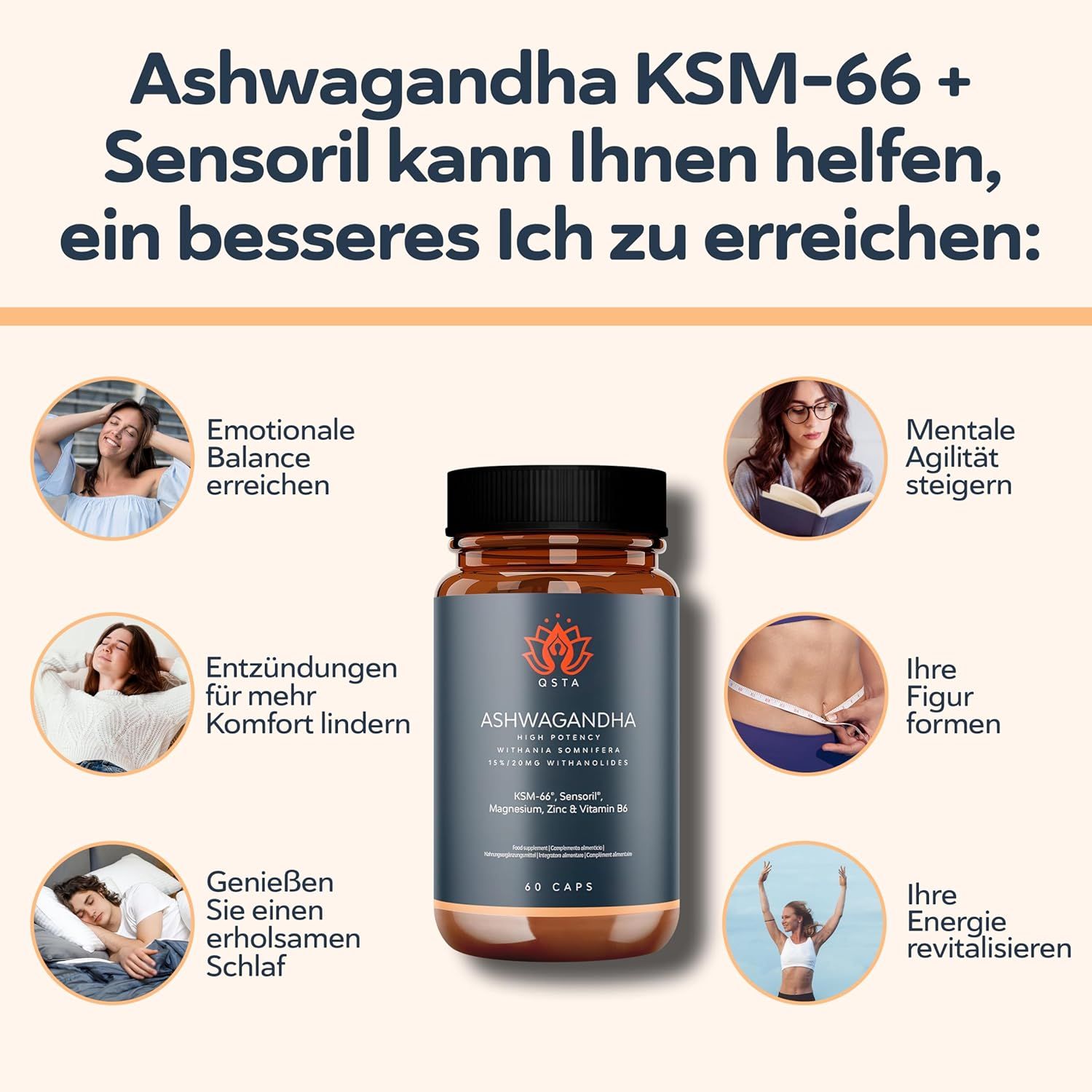 QSTA Ashwagandha KSM-66 Capsule