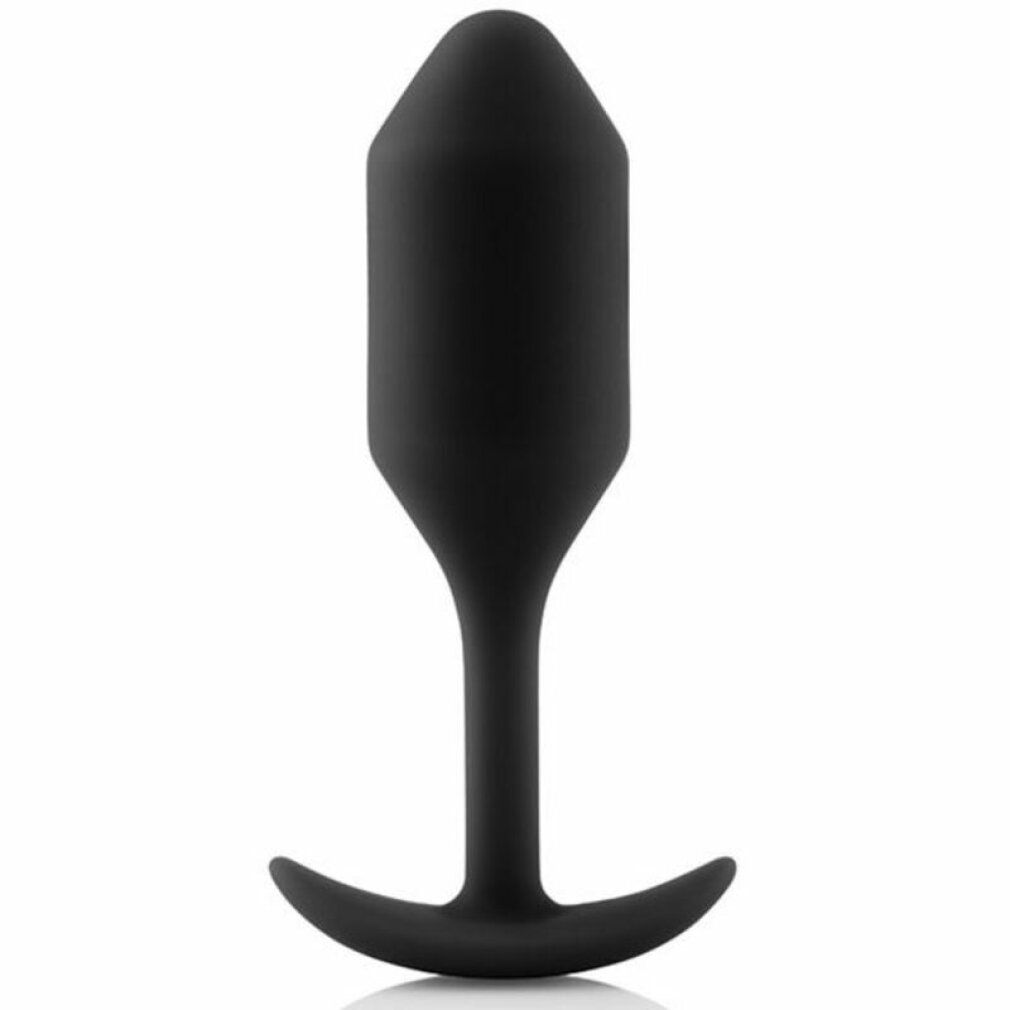 Plug nero a forma di cono con manico a T. Realizzato in silicone.