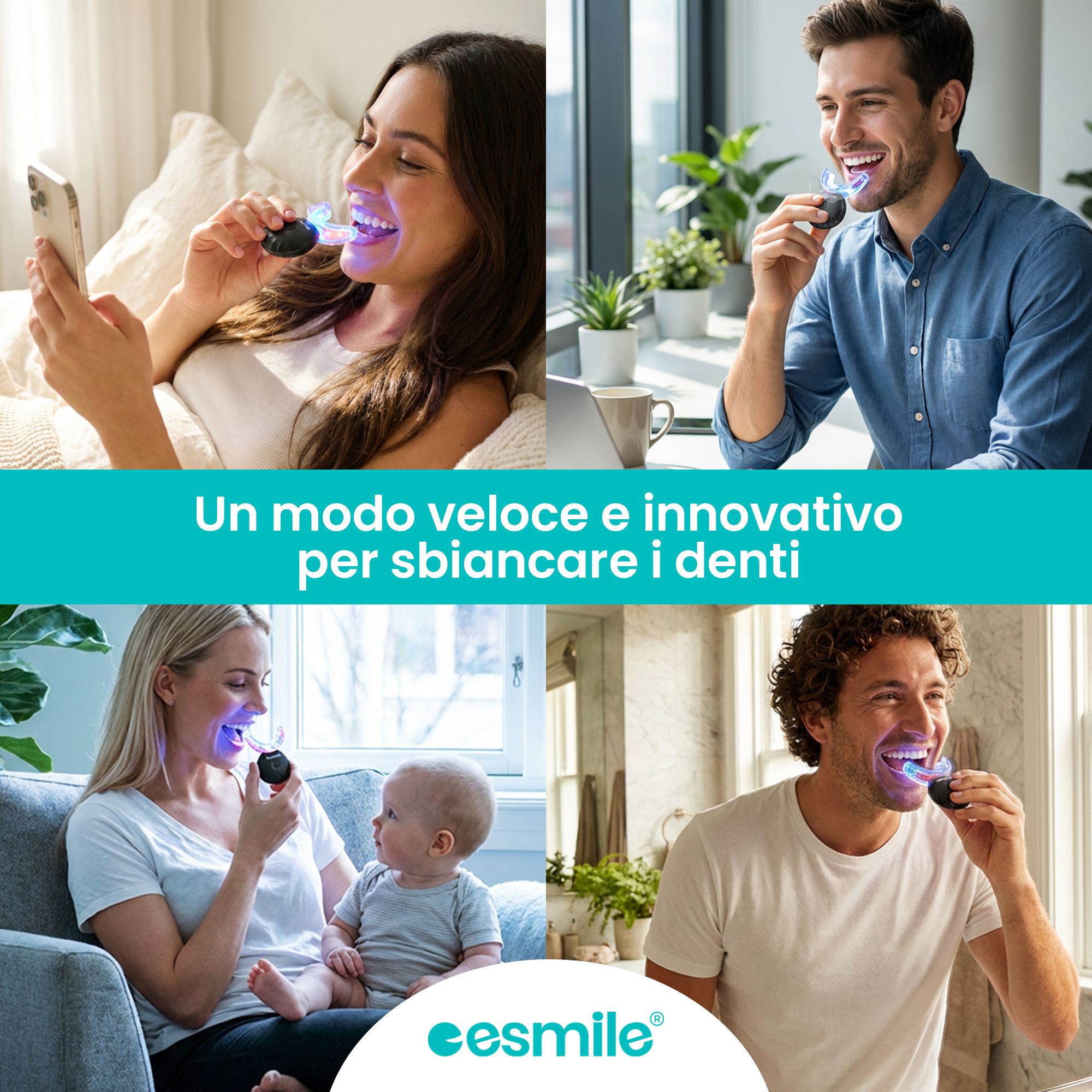 esmile - Kit Sbiancante Denti Professionale 16 Led