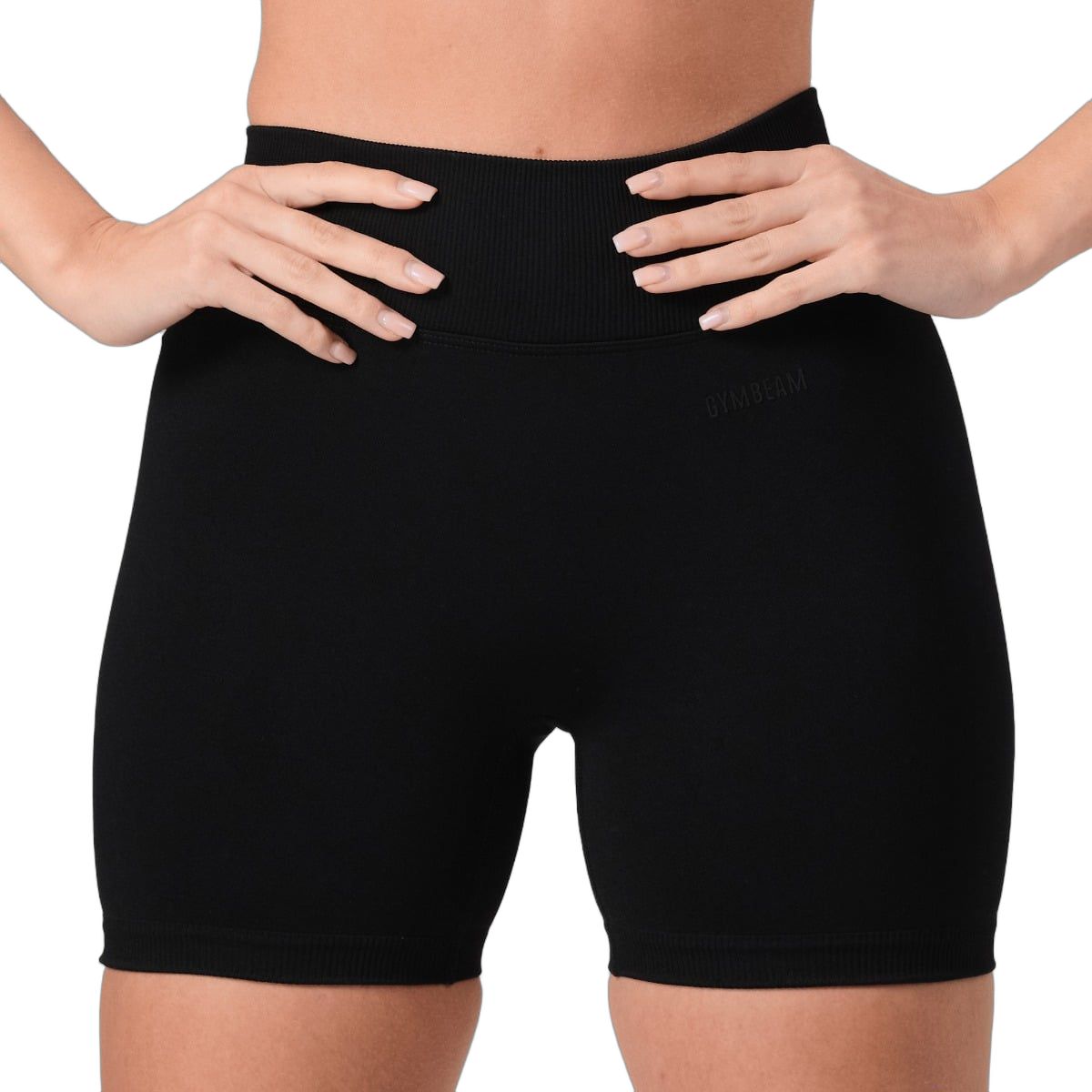 GymBeam Pantaloncini donna Seamless NEO slim a vita alta Black
