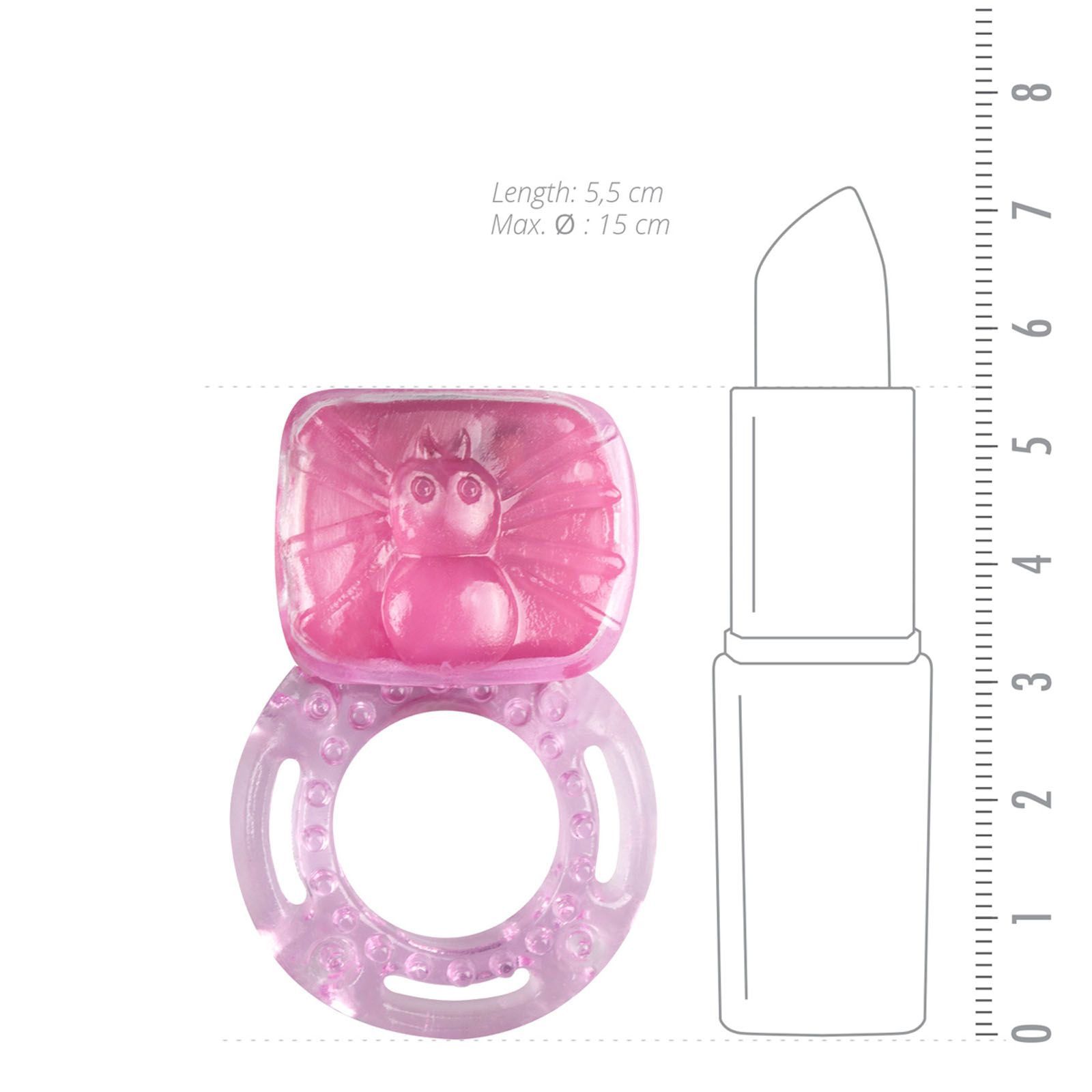 Easytoys - Anello fallico vibrante rosa con stimolazione del clitoride