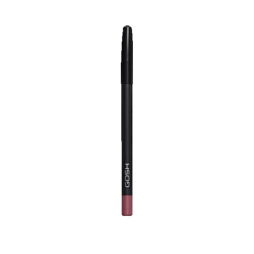 GOSH Velvet Touch Lipliner Waterproof 009 Rose. Matita nera con estremità rosa. Marchio GOSH.