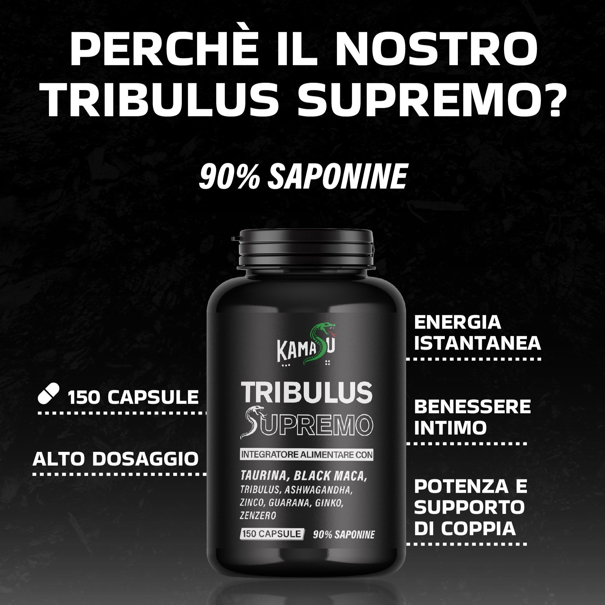 Tribulus terrestris e taurina Testorone - supportbooster - 150Compresse, Supporto Ormonale Naturale