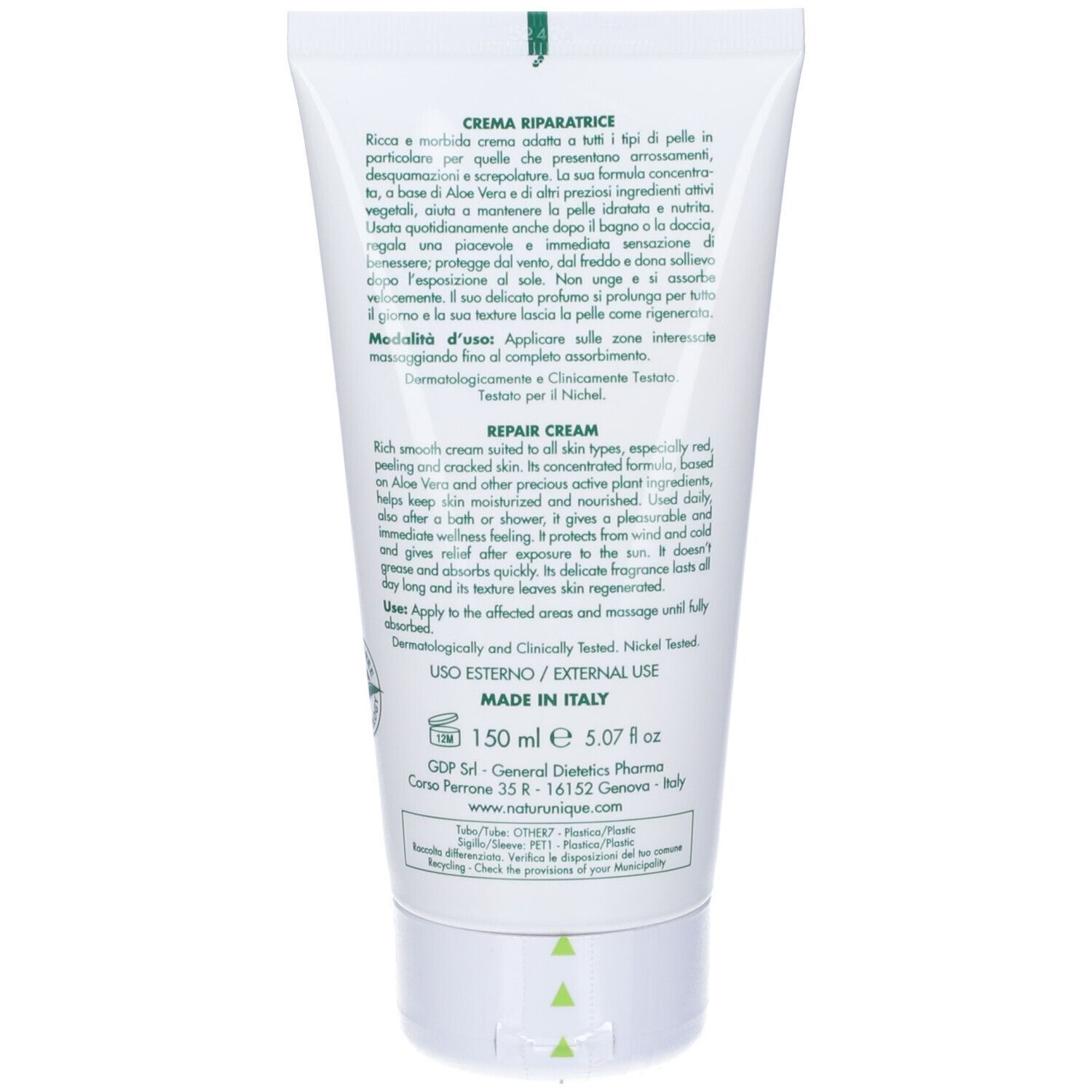 Nature Unique Cosmetics Aloe Ativa Crema Riparatrice