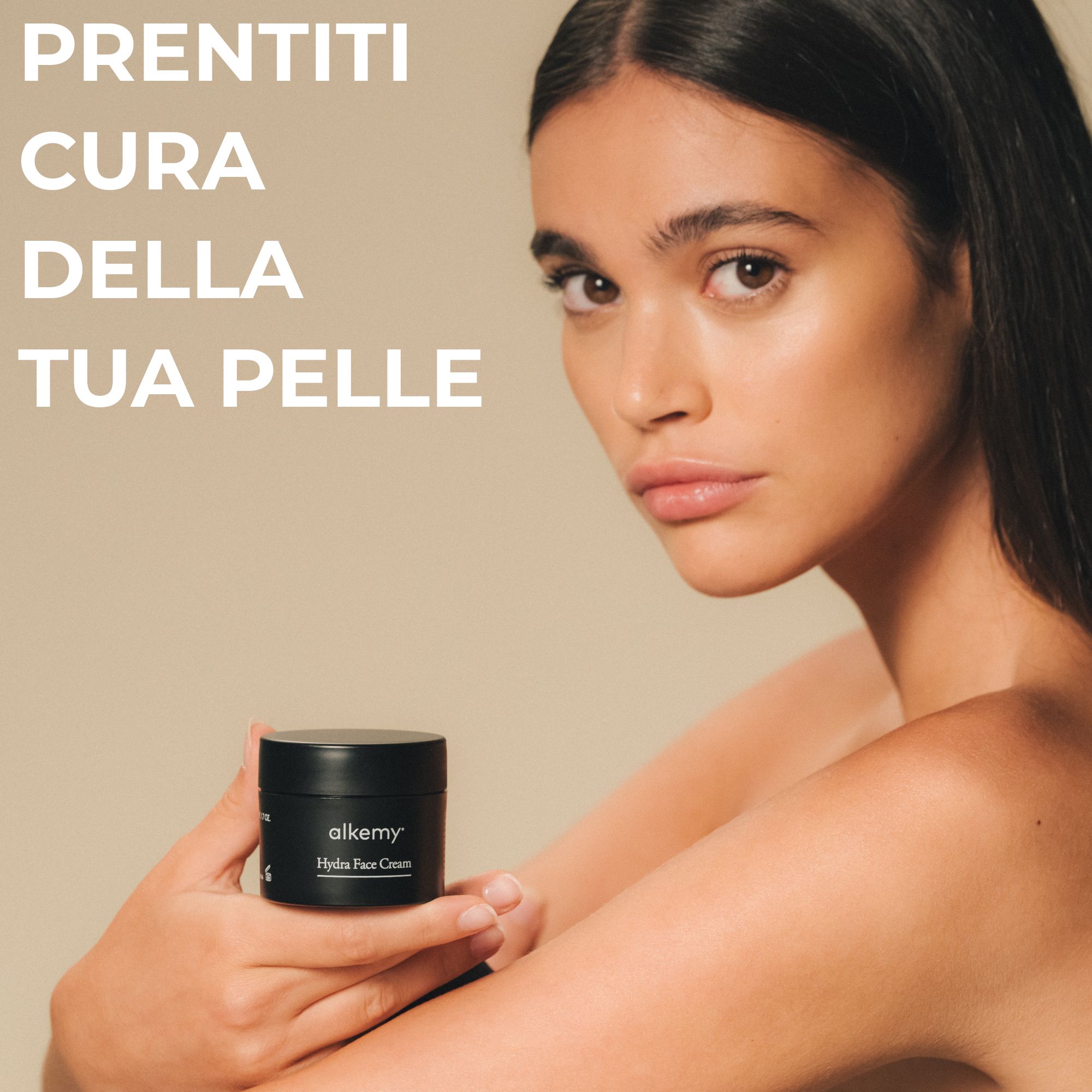 Alkemy Crema Viso Antirughe Idratante con Peptide Anti-Età e Acido Ialuronico per pelle secca