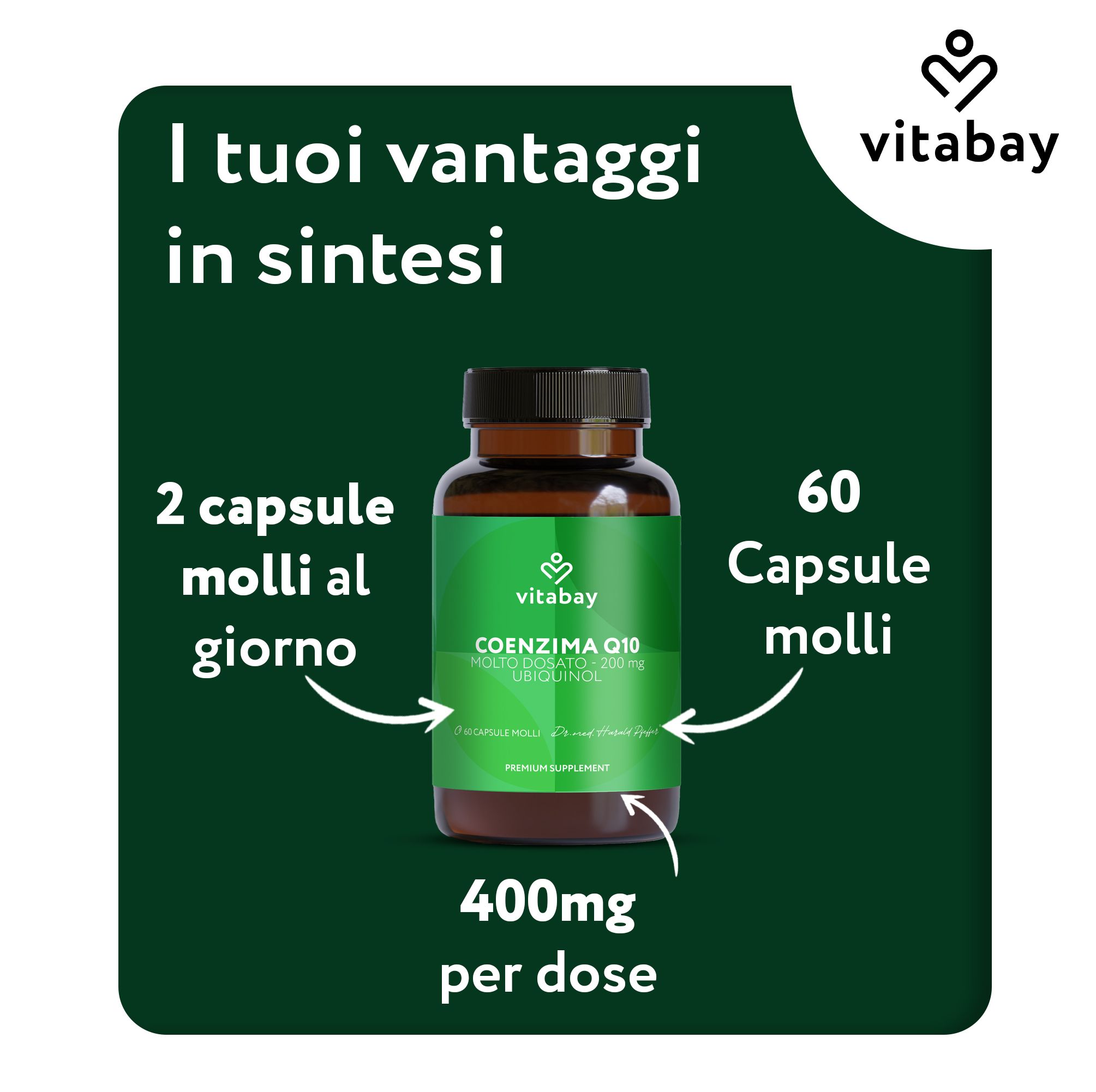 Coppia che forma un cuore con le mani. Testo: Senza glutine e lattosio, senza aromi/coloranti, senza zucchero/dolcificanti. Logo Vitabay.